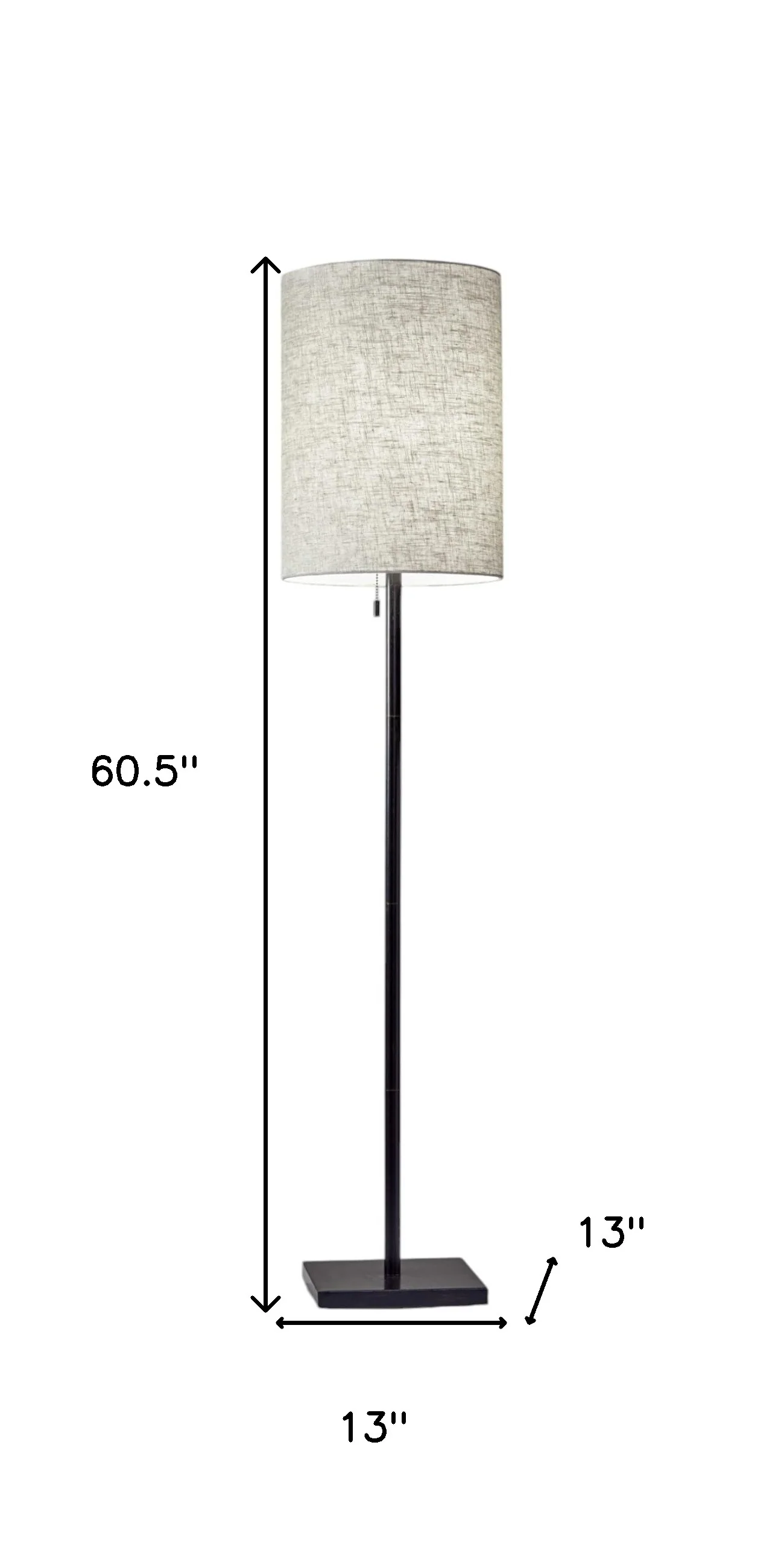 Bronze Metal Floor Lamp With Beige Fabric Shade By Homeroots - Image 6