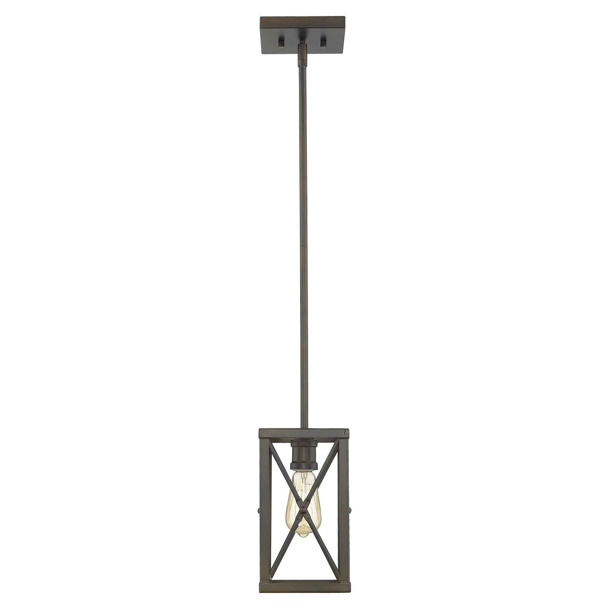 Bronze Metal Geometric Mini Pendant Hanging Light By Homeroots - Image 3