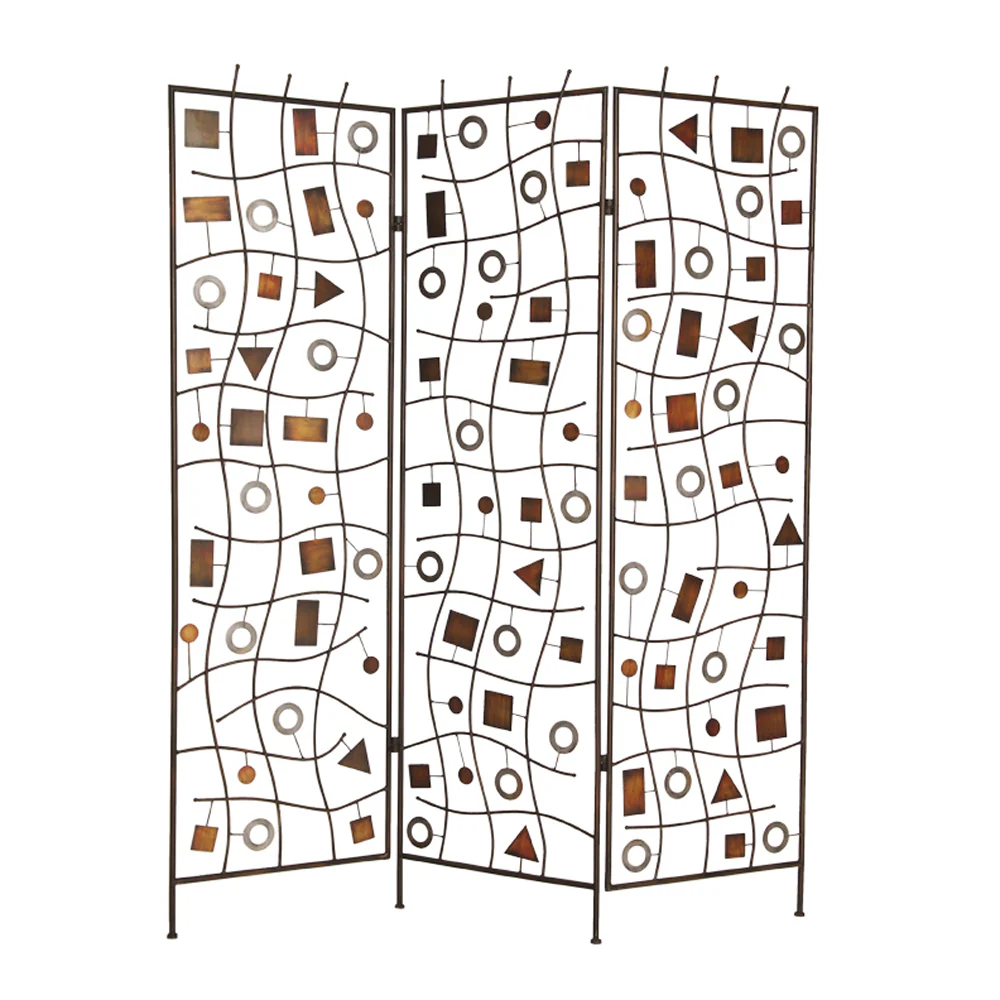 Bronze Metal Morton Screen By Homeroots - Image 2