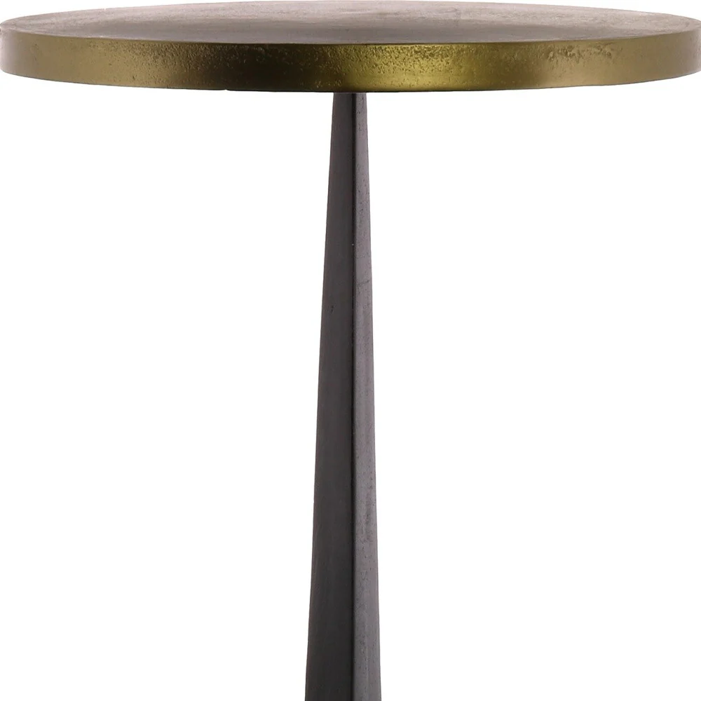 Bronze Metal Side Table By Homeroots - Image 3