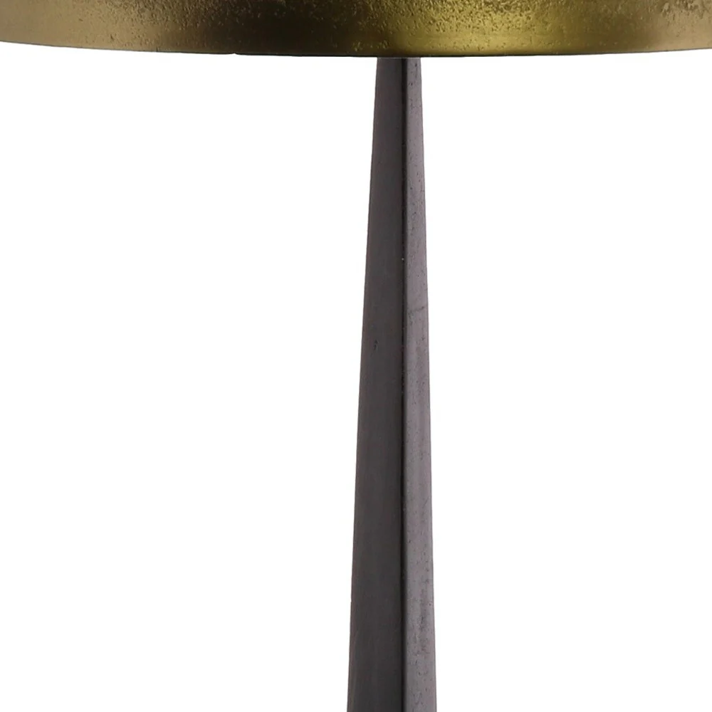 Bronze Metal Side Table By Homeroots - Image 4