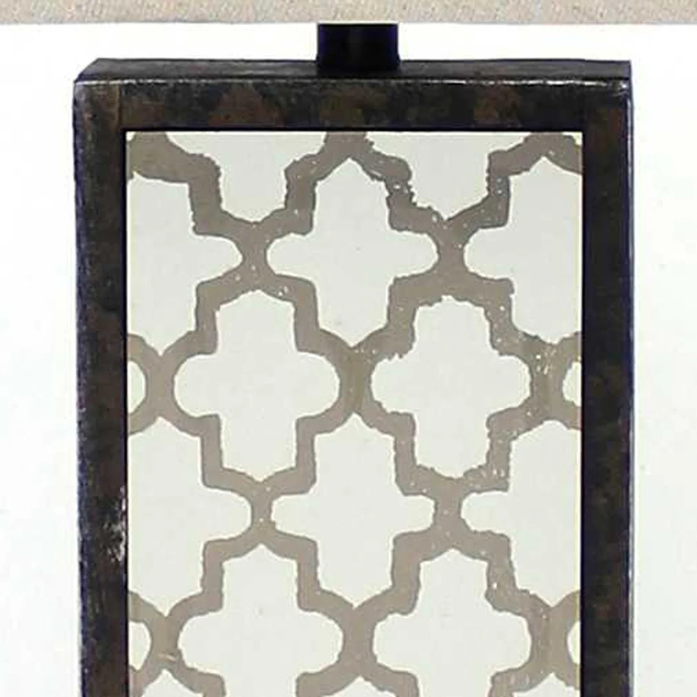 Bronze Rock Floral Base - Table Lamp By Homeroots - Image 3
