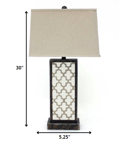 Bronze Rock Floral Base - Table Lamp By Homeroots - Image 5