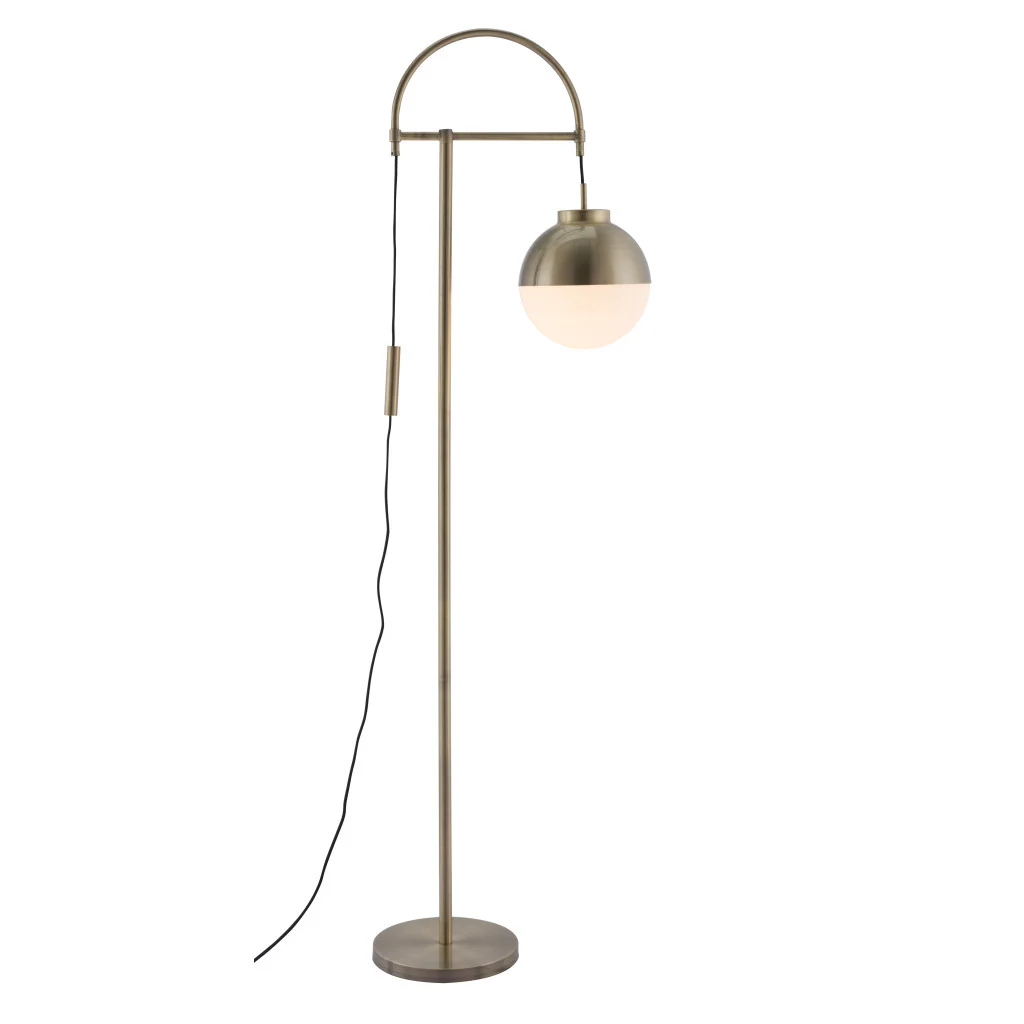 Bronze Steel Floor Lamp With Bronze Steel Globe Shade By Homeroots - Image 5