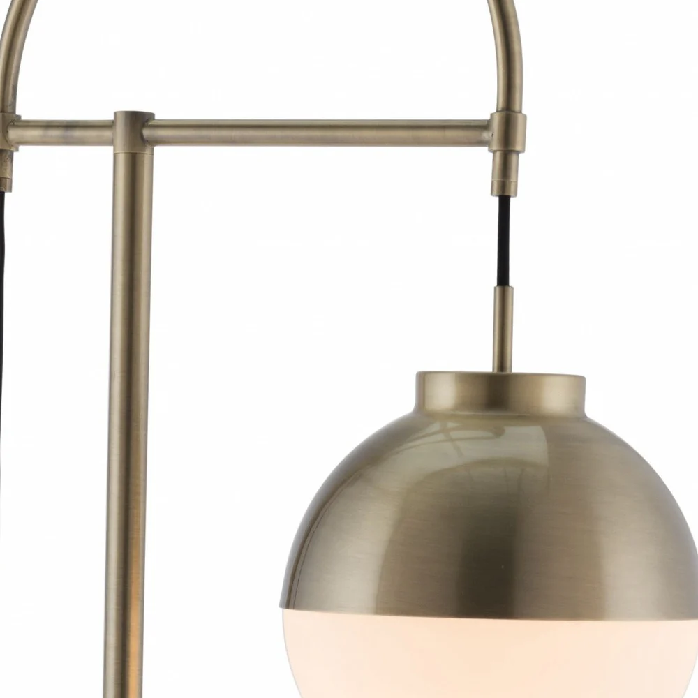 Bronze Steel Floor Lamp With Bronze Steel Globe Shade By Homeroots - Image 6