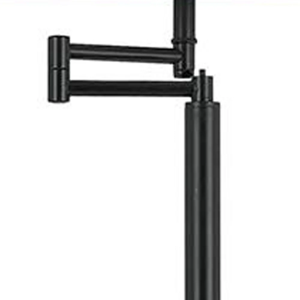 Bronze Swing Arm Floor Lamp With White Square Shade By Homeroots - Image 3