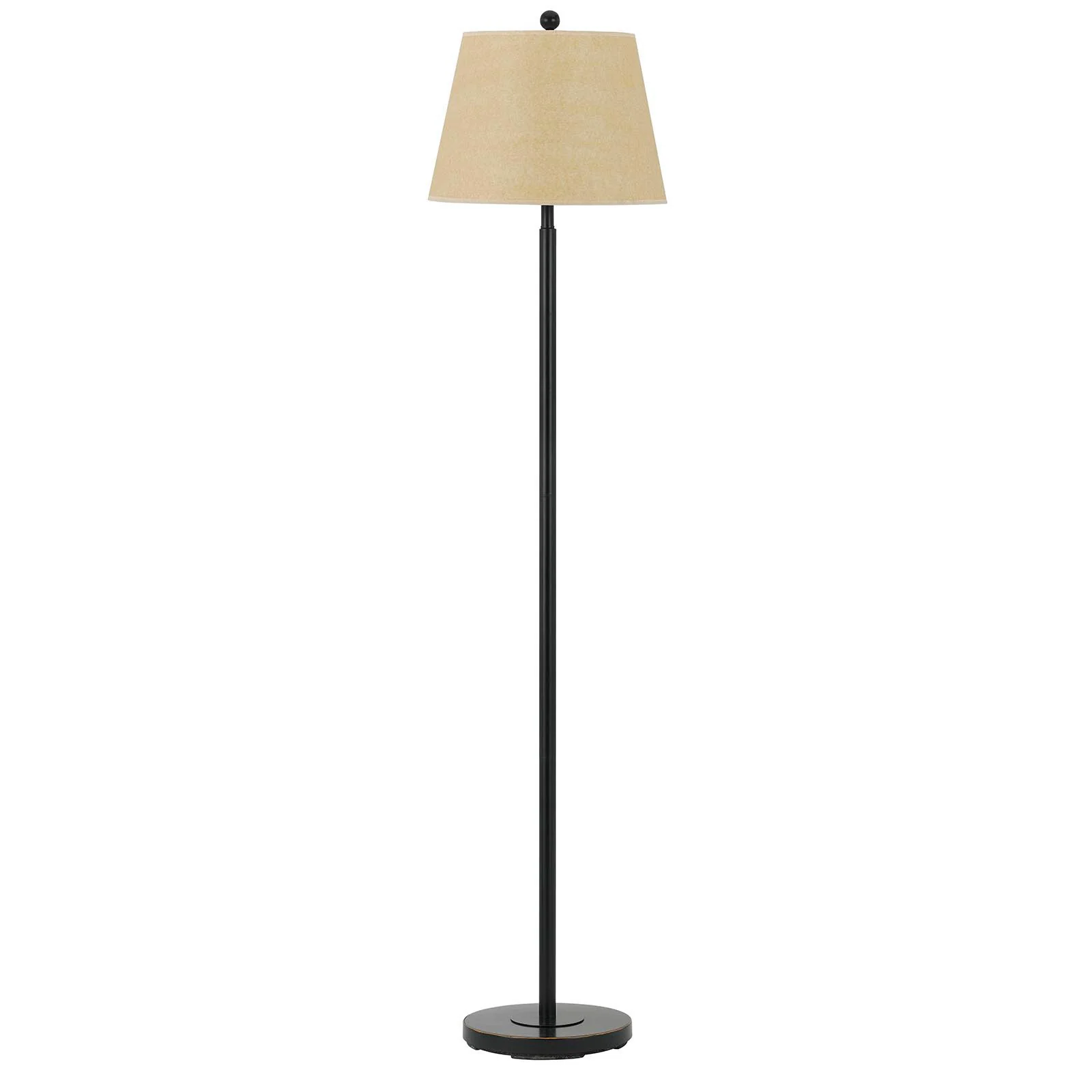 Bronze Traditional Shaped Floor Lamp With Tan Square Shade By Homeroots - Image 6