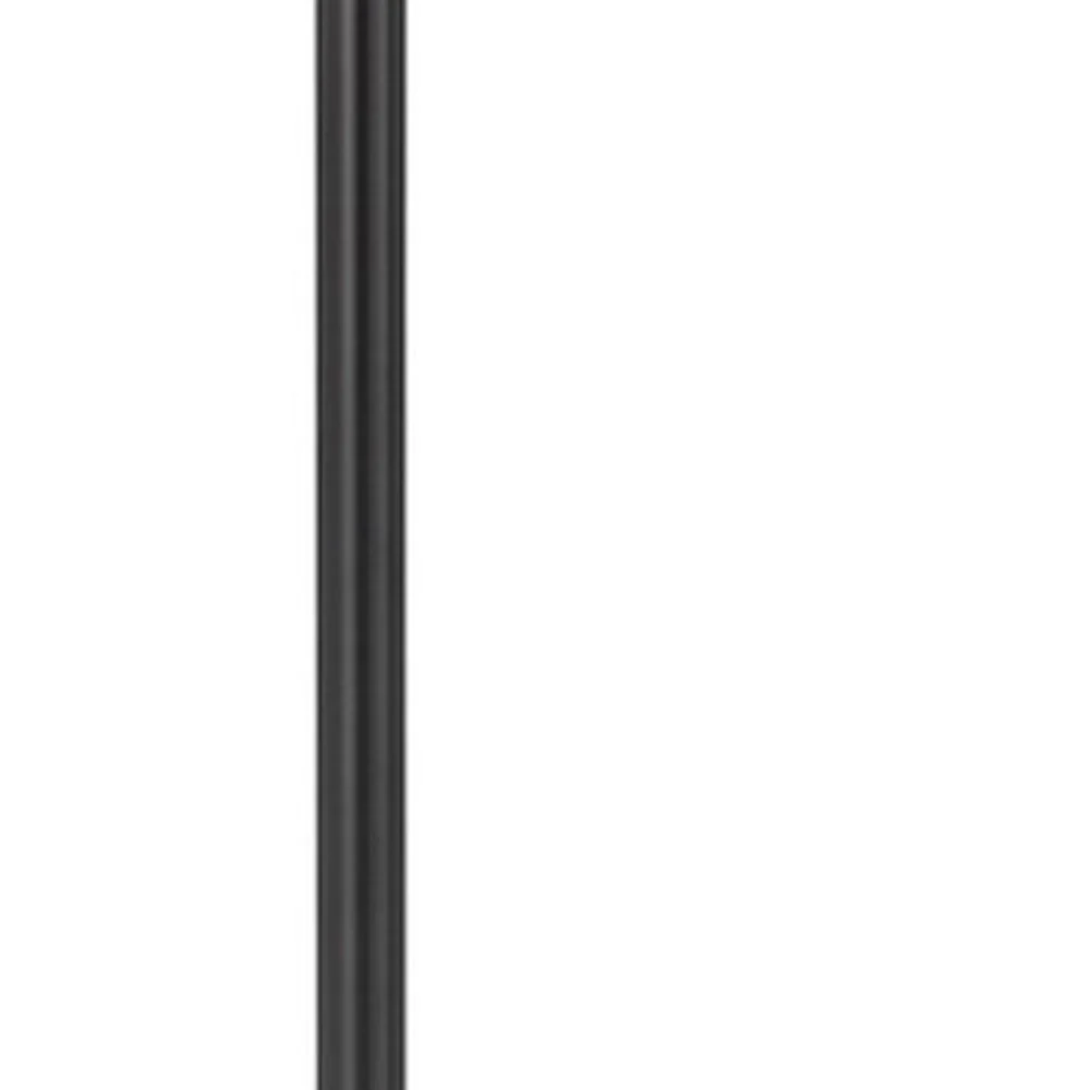 Bronze Tray Table Floor Lamp With Beige Drum Shade By Homeroots - Image 4