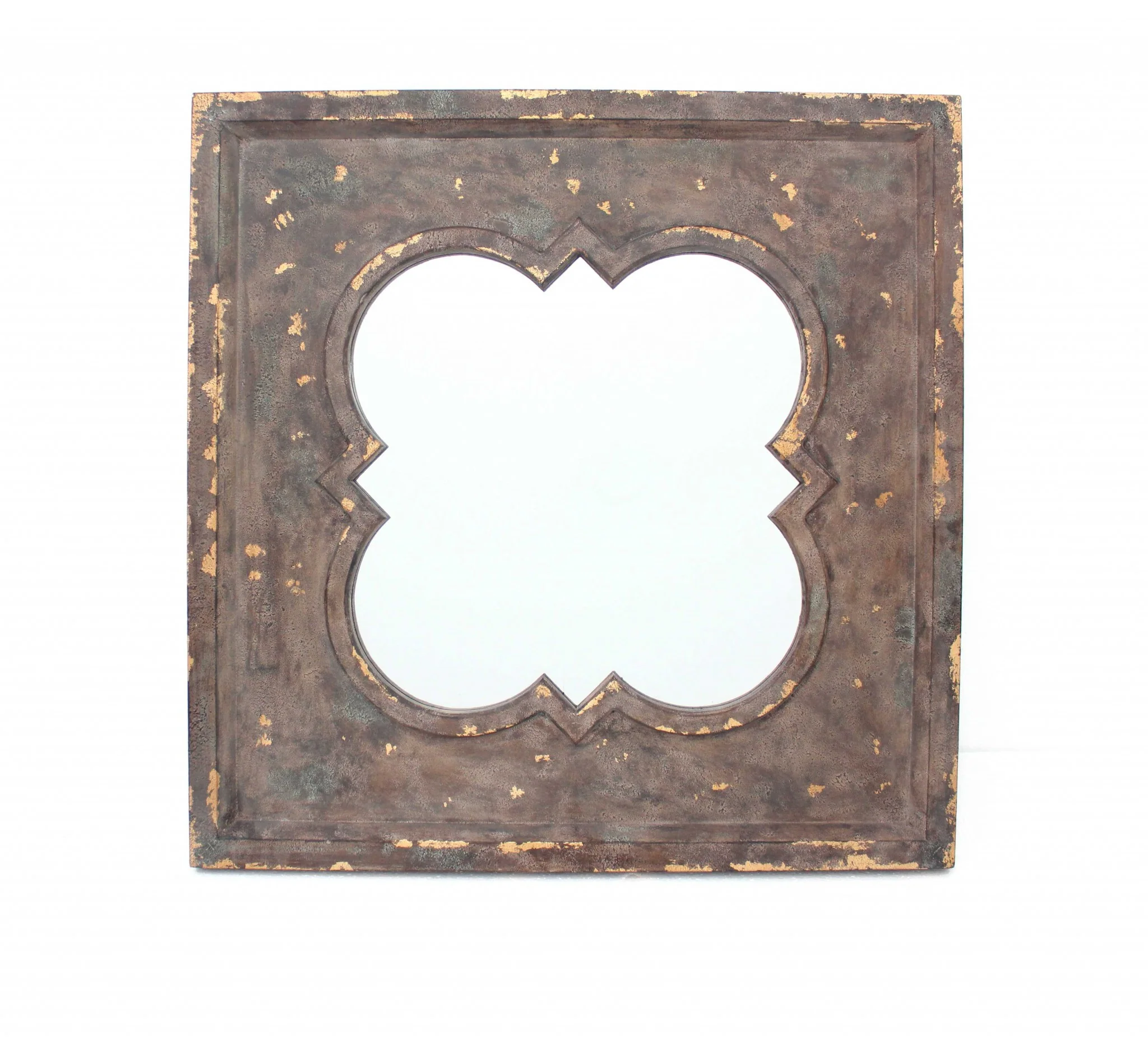 Bronze Vintage Cosmetic With Quadrate Frame - Wall Mirror By Homeroots - Image 3