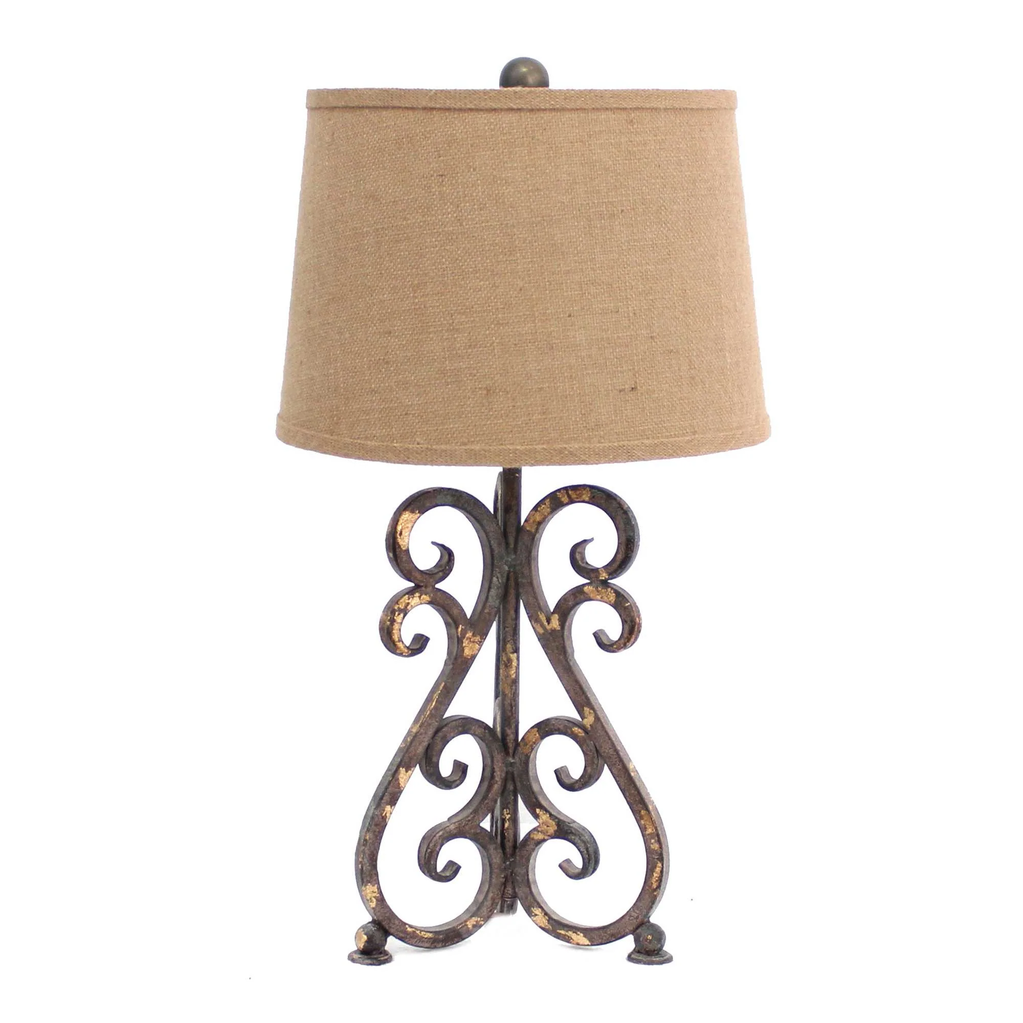 Bronze Vintage Metal Khaki Linen Shade - Table Lamp - Image 2