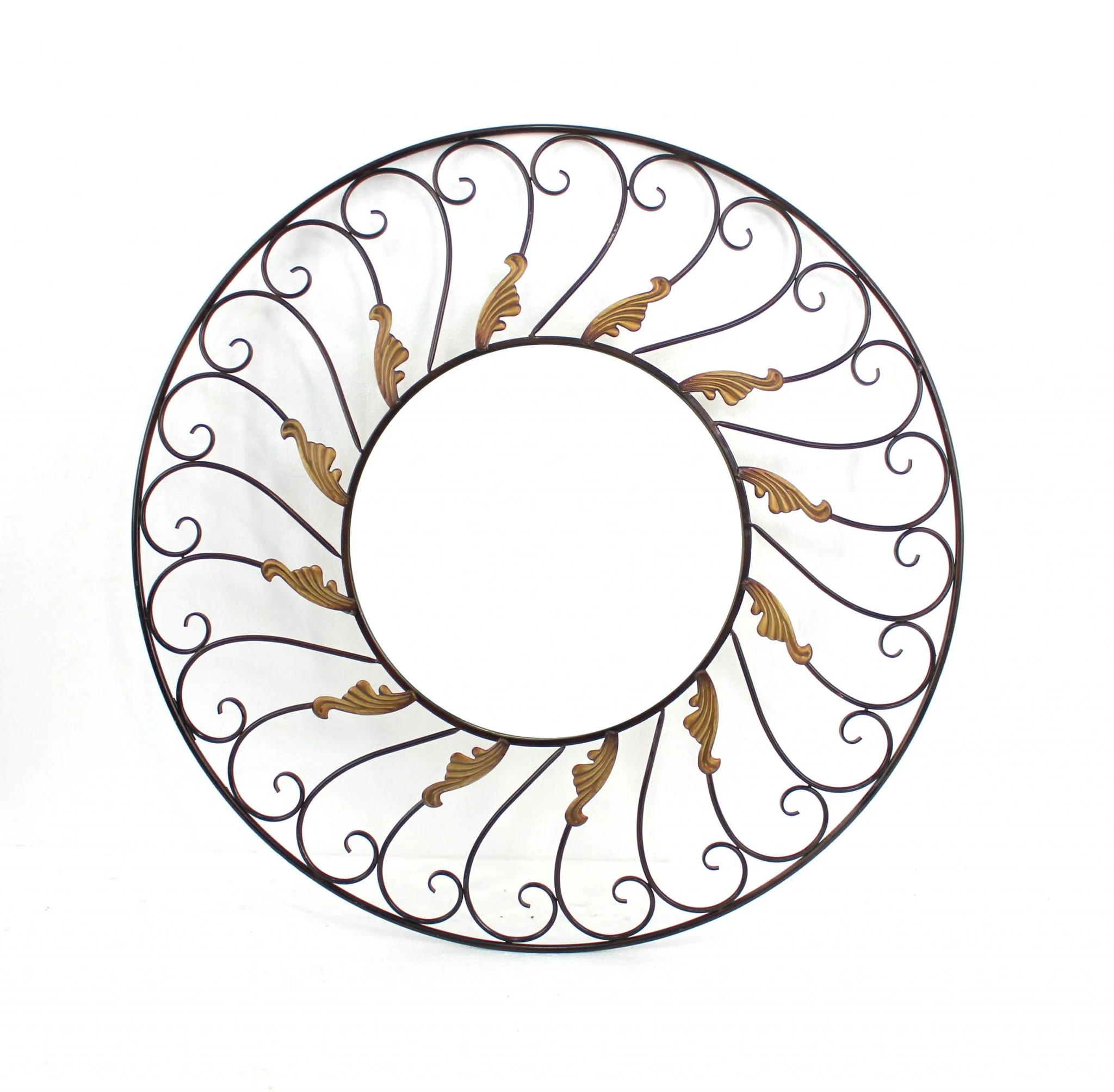 Bronze Vintage Metal Wall Mirror By Homeroots - Image 3
