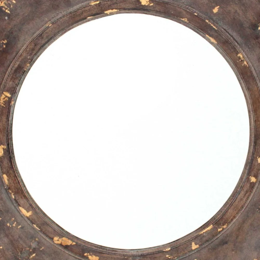 Bronze Vintage Round Hexagon Frame - Cosmetic Mirror By Homeroots - Image 4