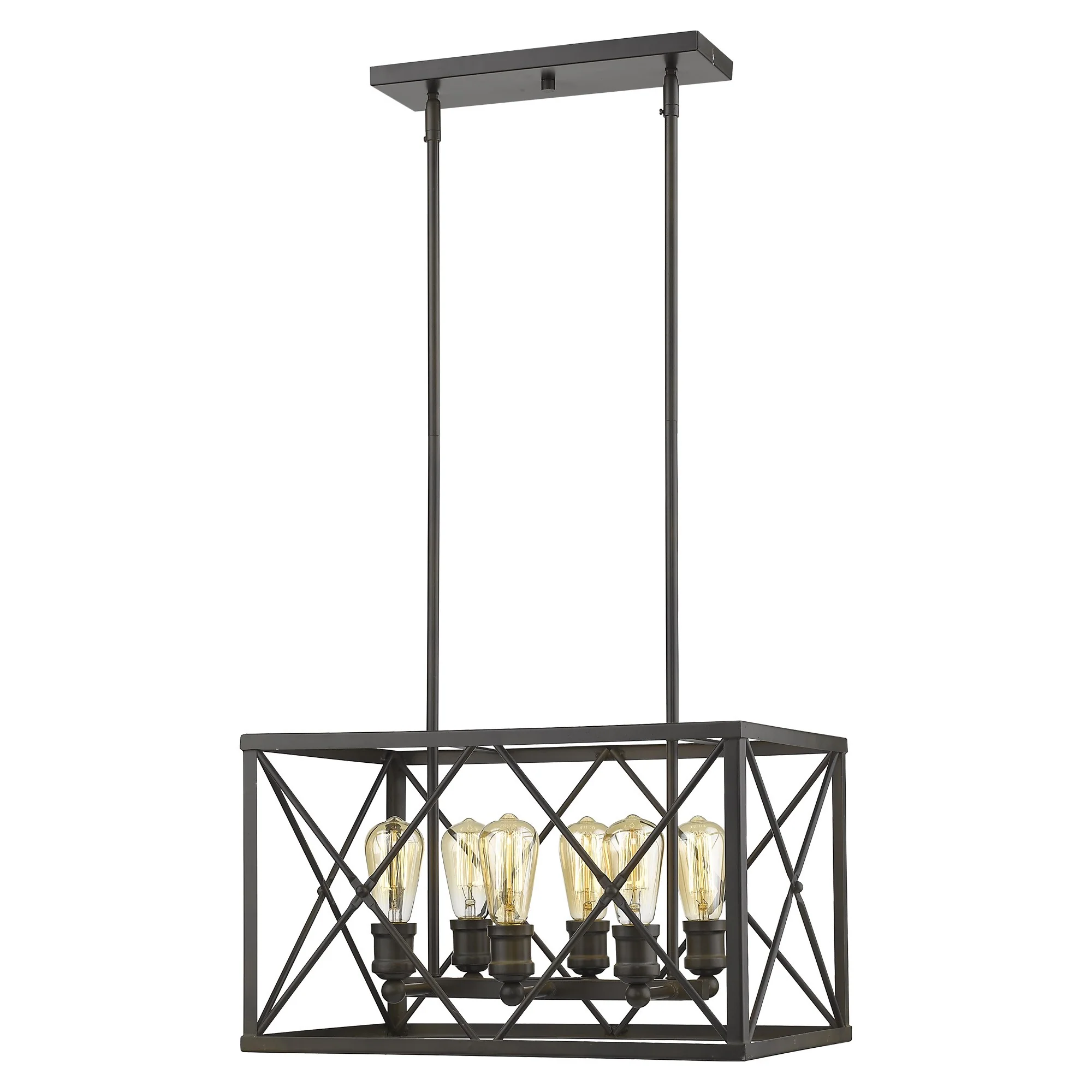 Brooklyn 6-Light Oil-Rubbed Bronze Pendant By Homeroots - Image 2