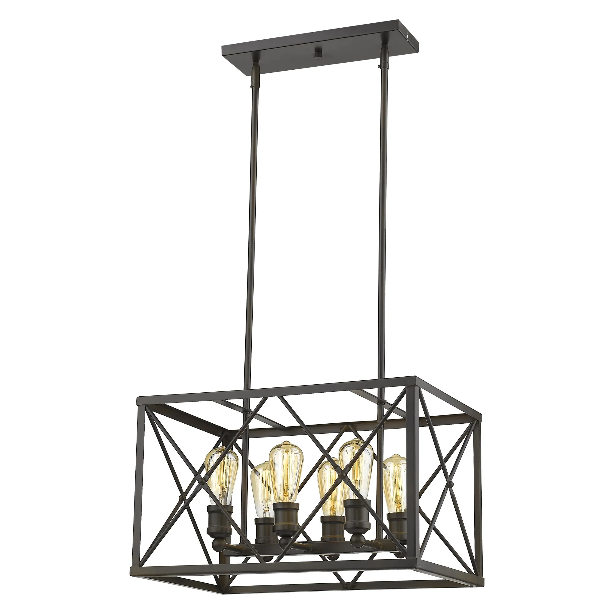 Brooklyn 6-Light Oil-Rubbed Bronze Pendant By Homeroots - Image 5