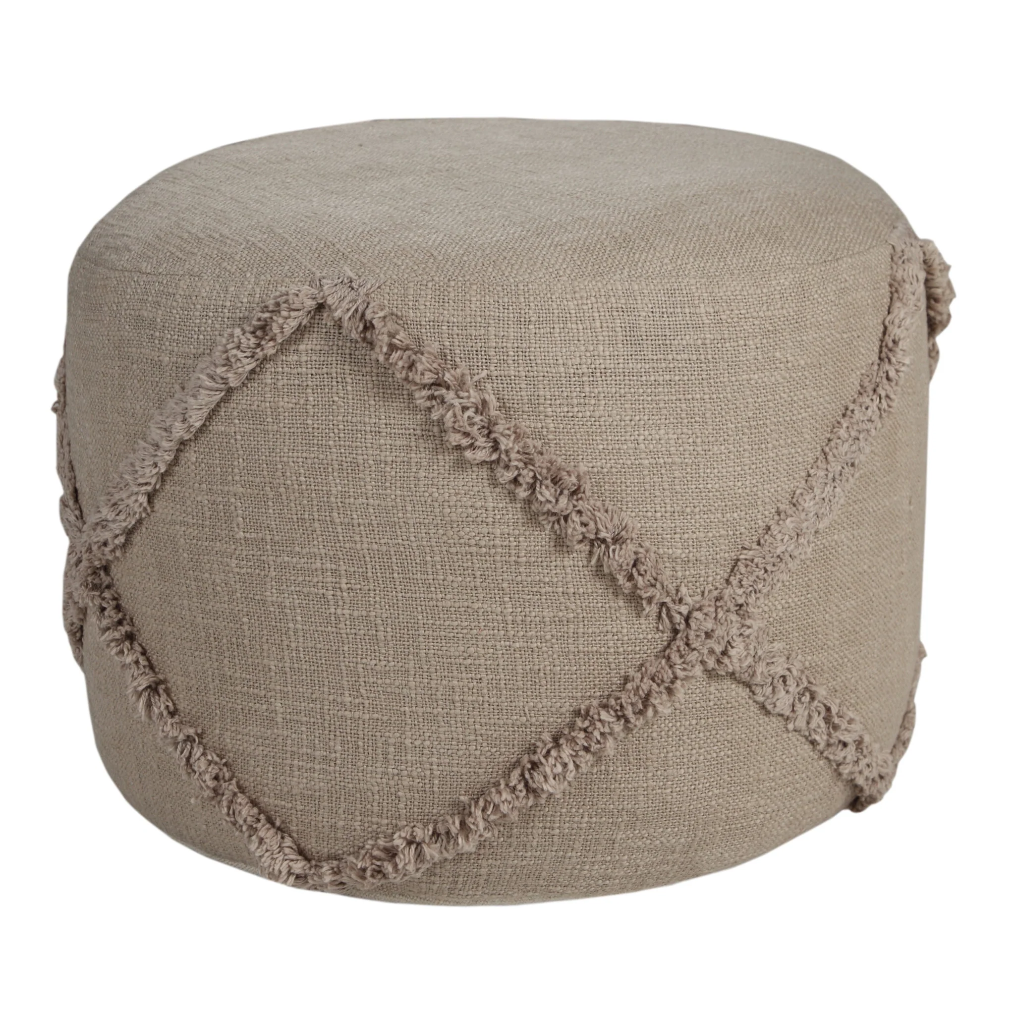Brown 100% Cotton Ottoman By Homeroots - Image 3