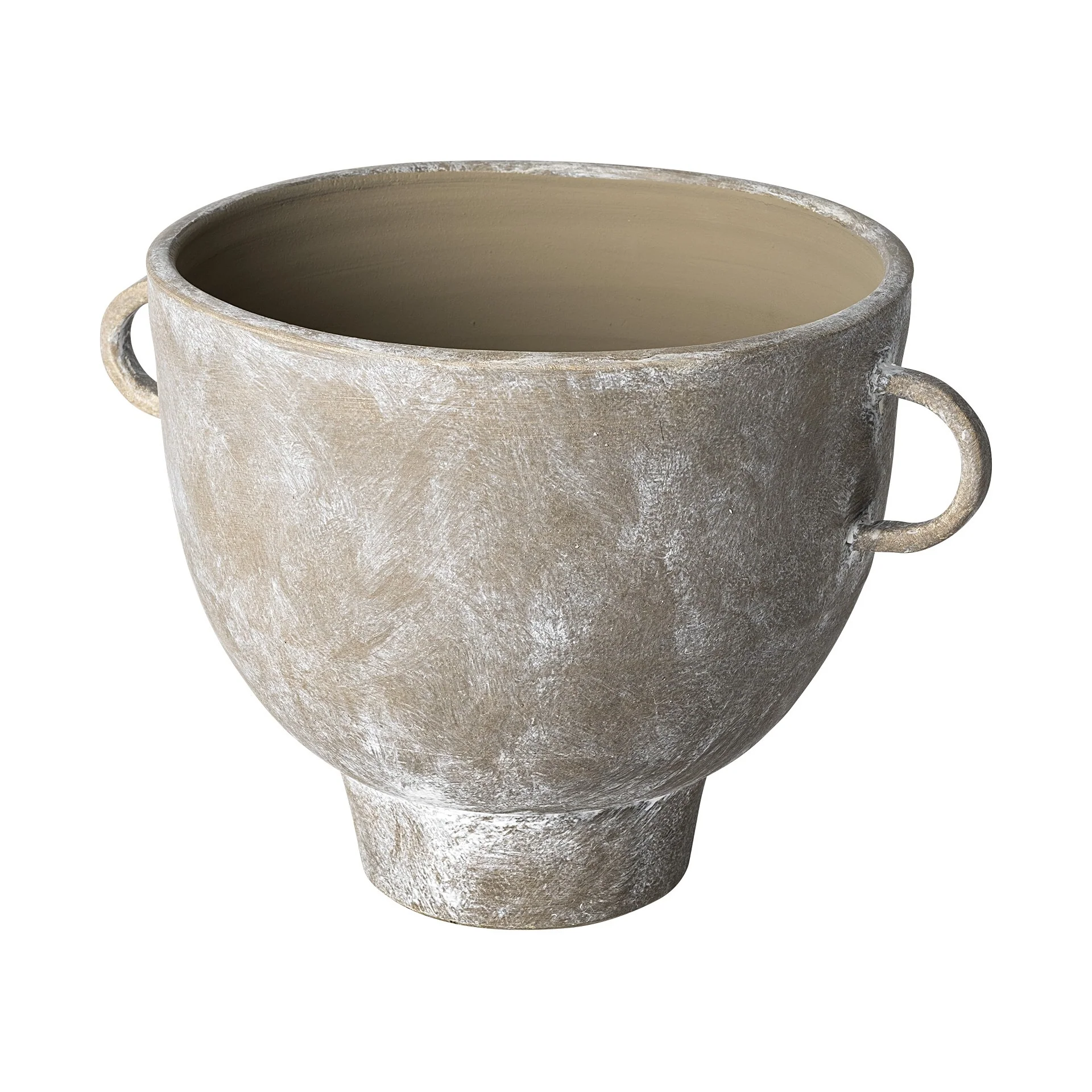 Brown Abstract Cylinder Ceramic Table Vase By Homeroots - Image 4