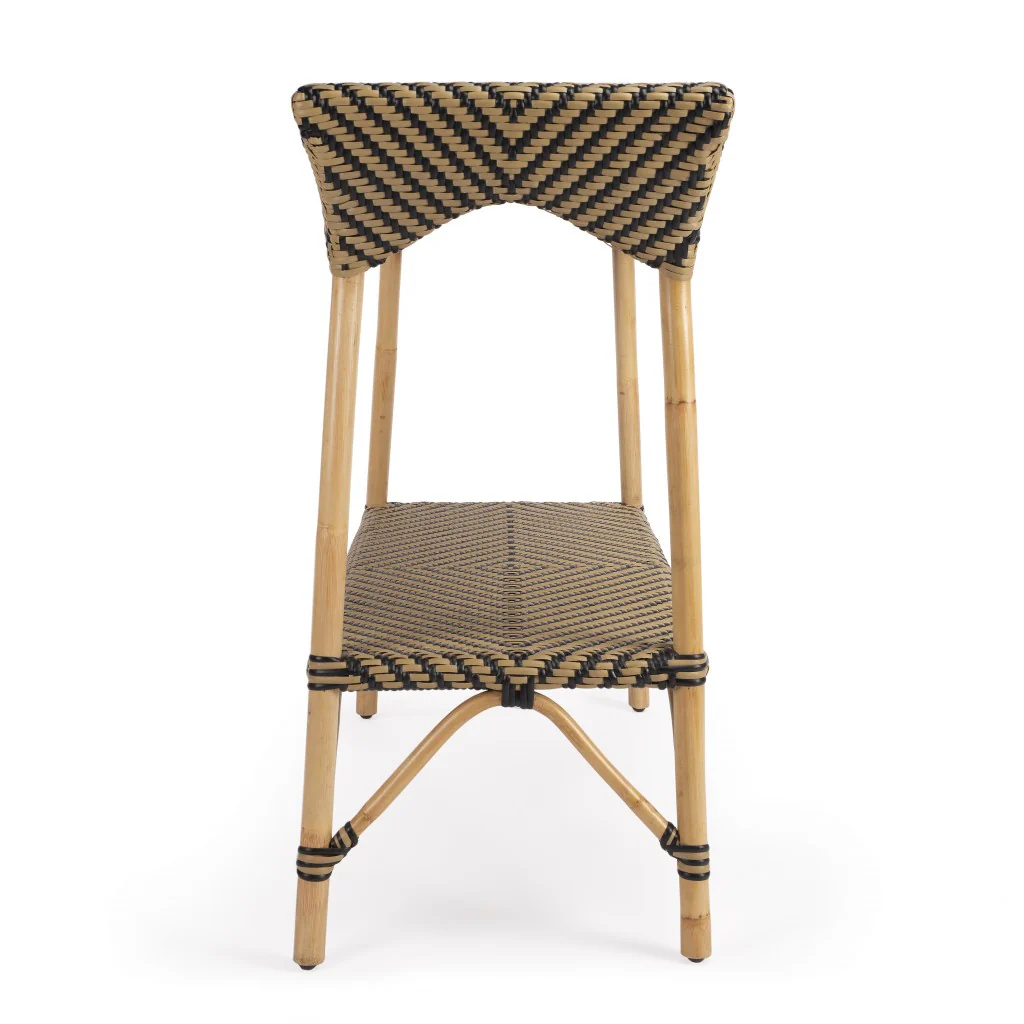 Brown And Beige Rattan Bar Cart By Homeroots - Image 3