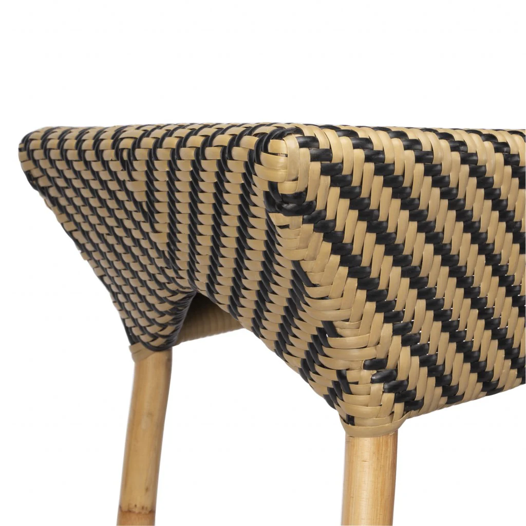 Brown And Beige Rattan Bar Cart By Homeroots - Image 5