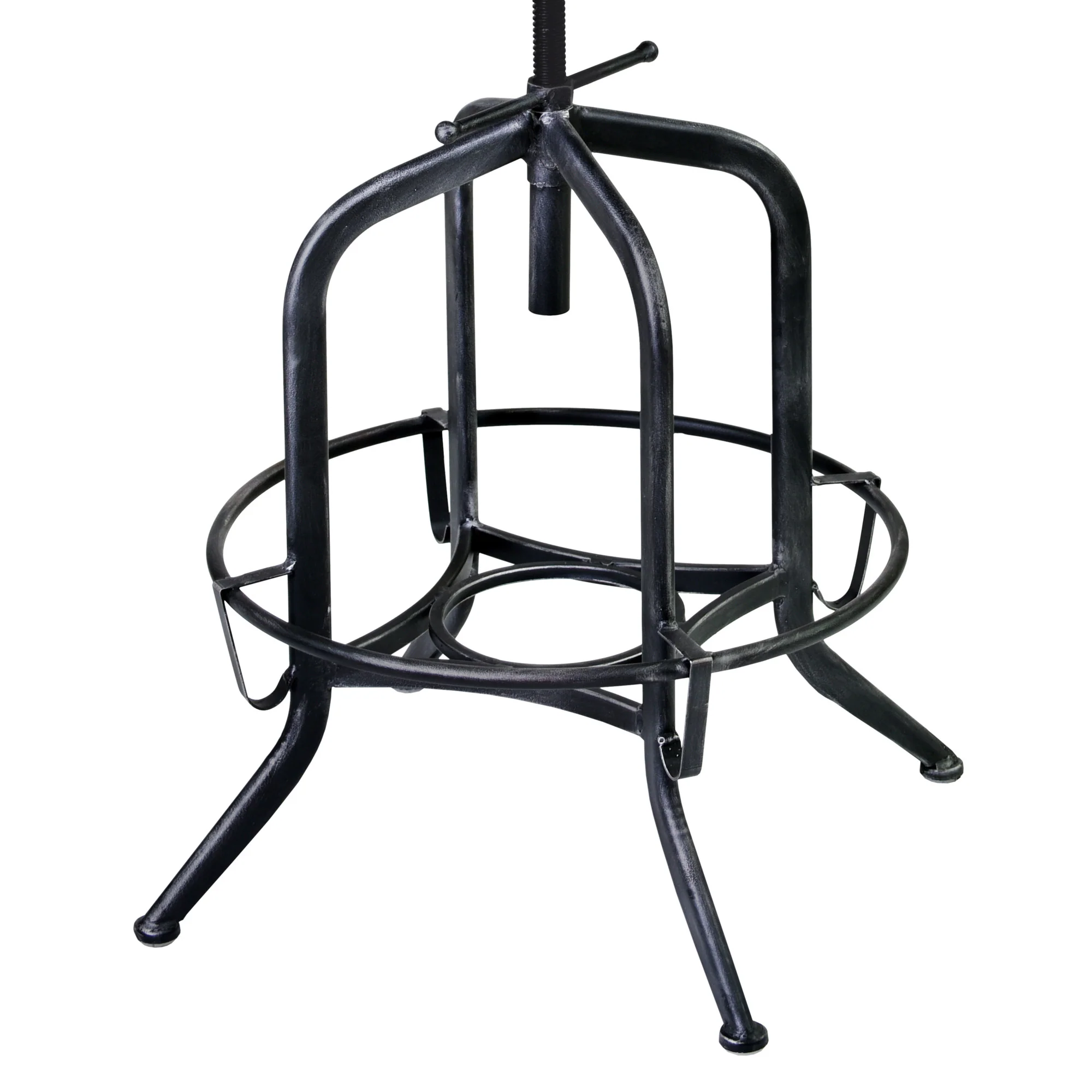 Brown and Black Adjustable Industrial Style Bar Stool By Homeroots - Image 5