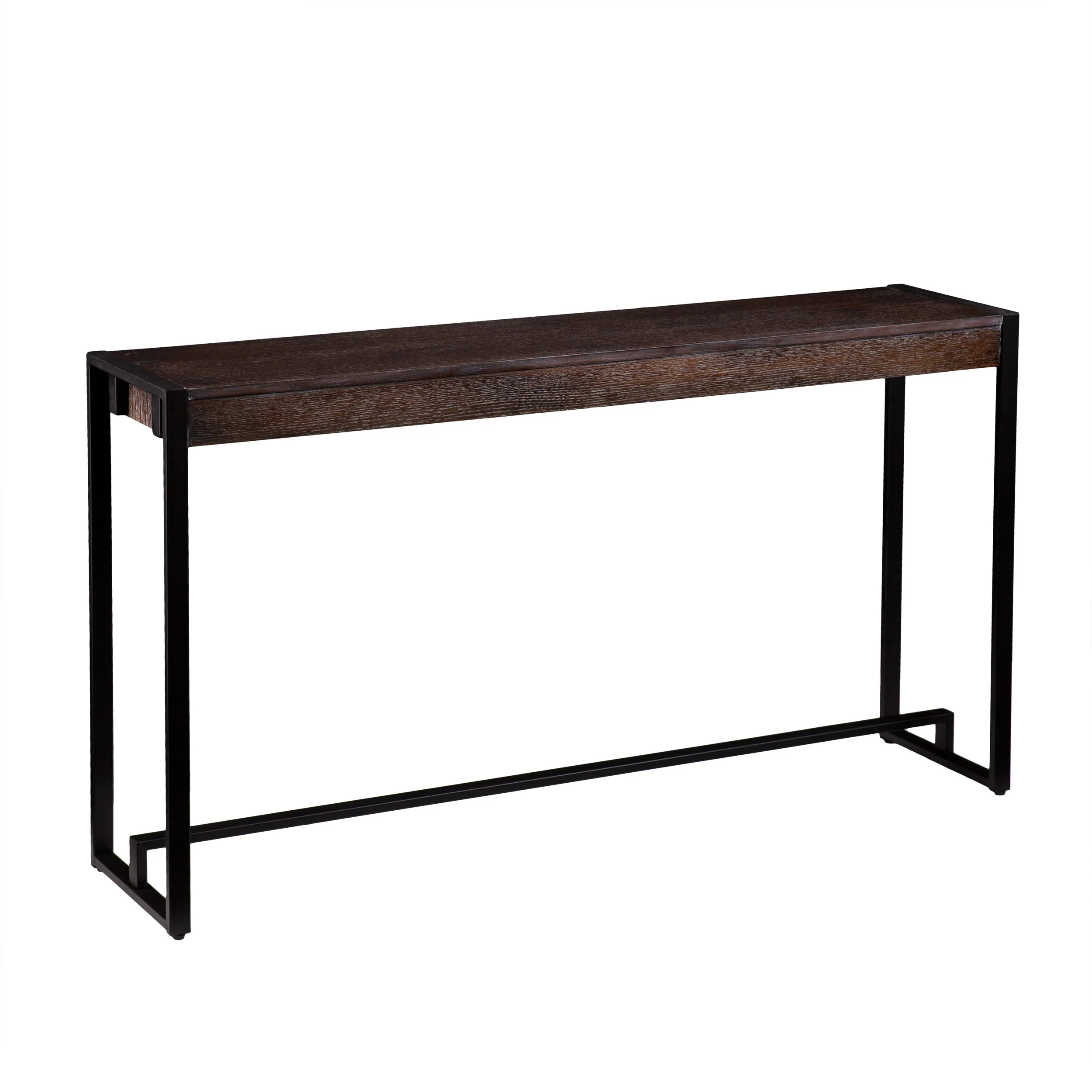 Brown and Black Sled Console Table By Homeroots - Image 2