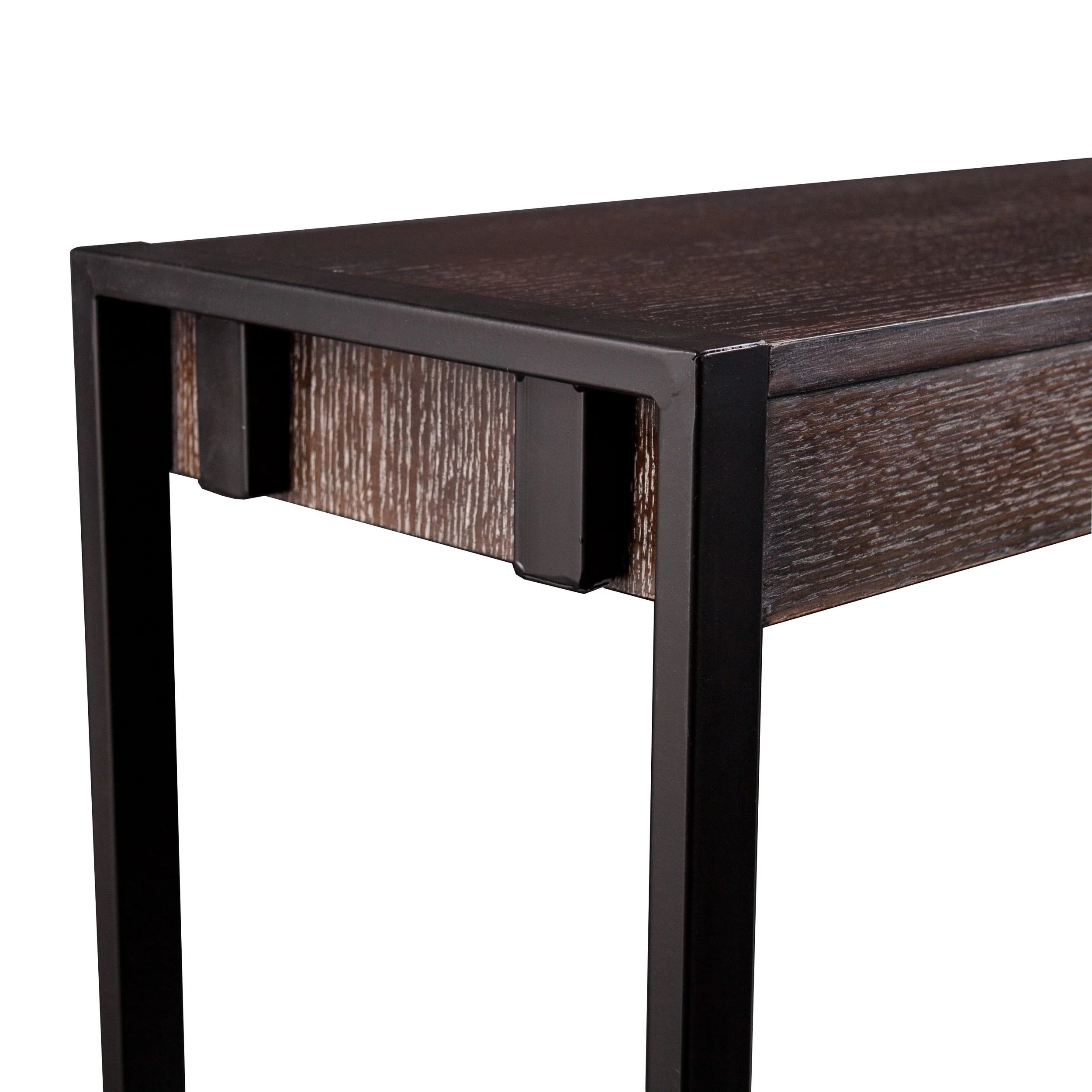 Brown and Black Sled Console Table By Homeroots - Image 4