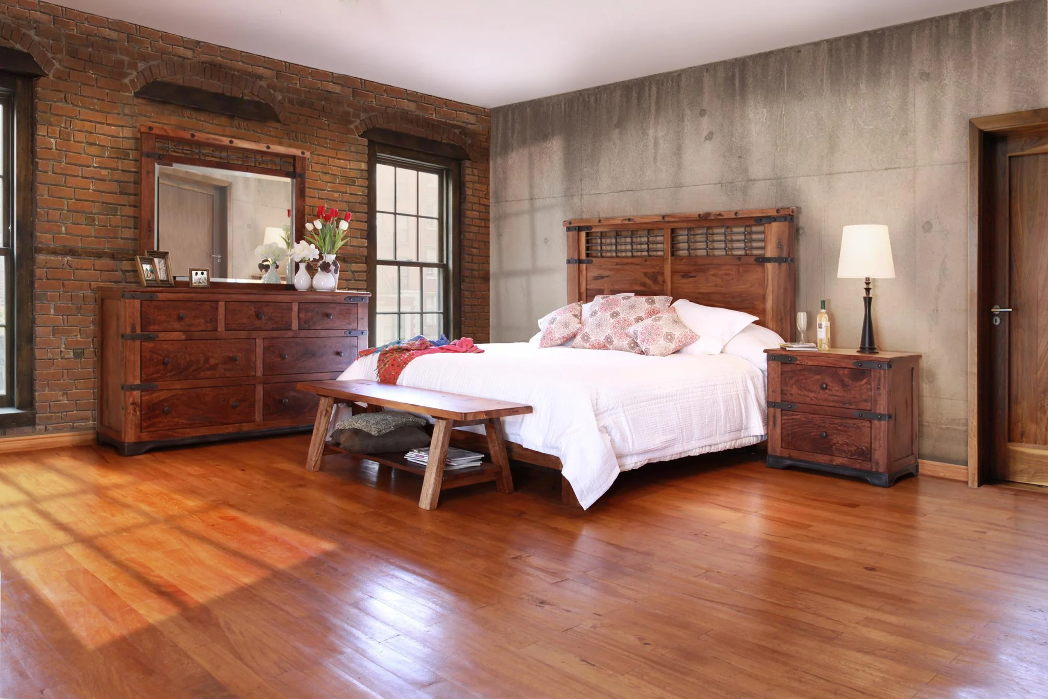 Brown and Black Solid Wood Seven Drawer Triple Dresser By Homeroots - Image 4