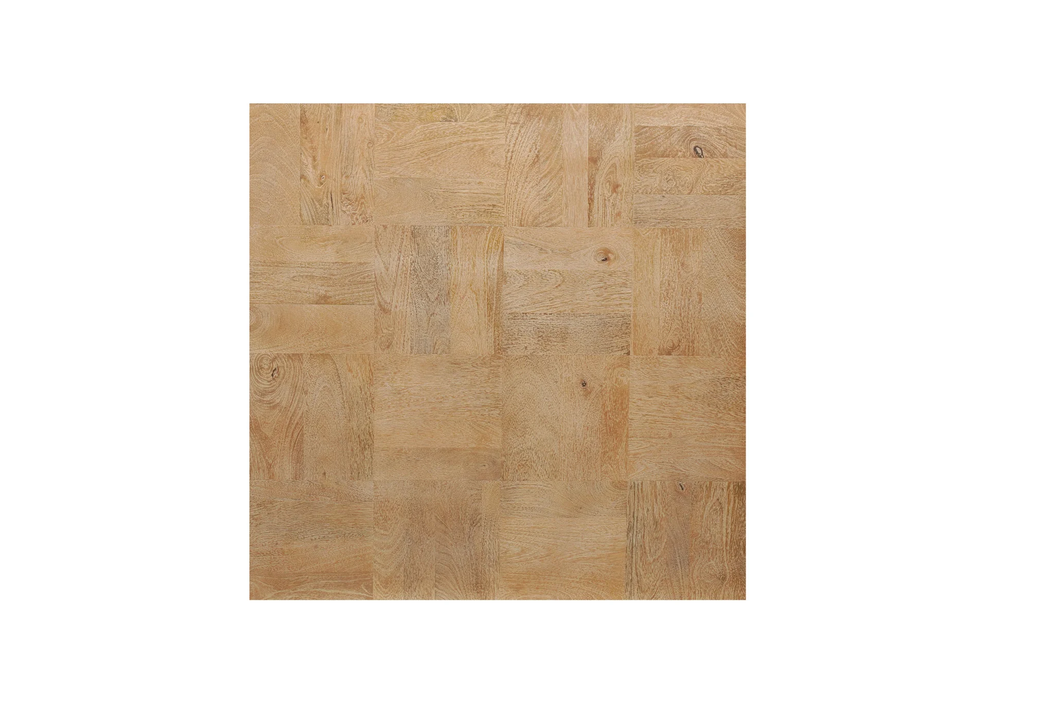 Brown and Black Solid Wood Square Block Coffee Table By Homeroots - Image 3