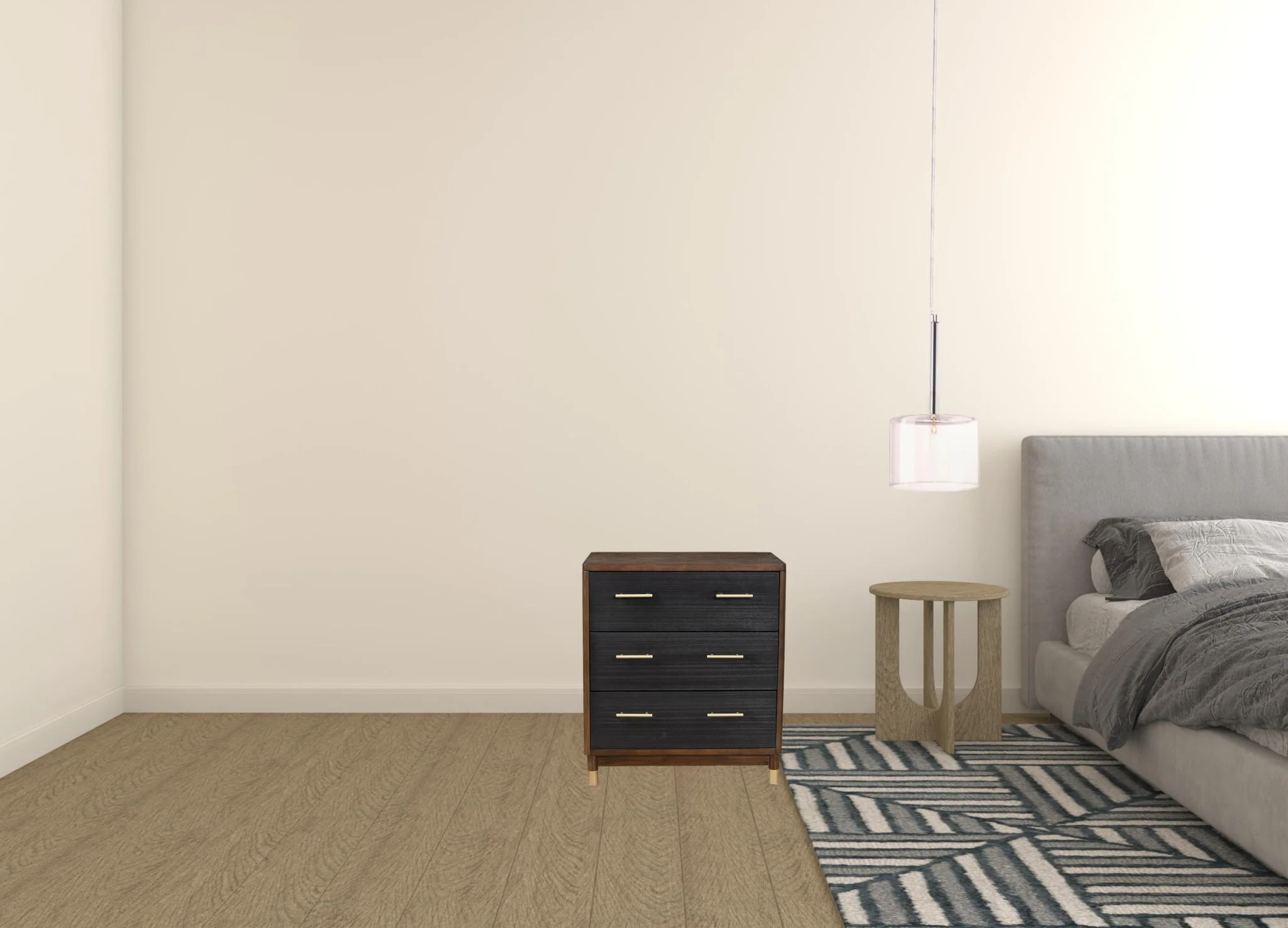 Brown and Black Solid Wood Three Drawer Chest By Homeroots - Image 2