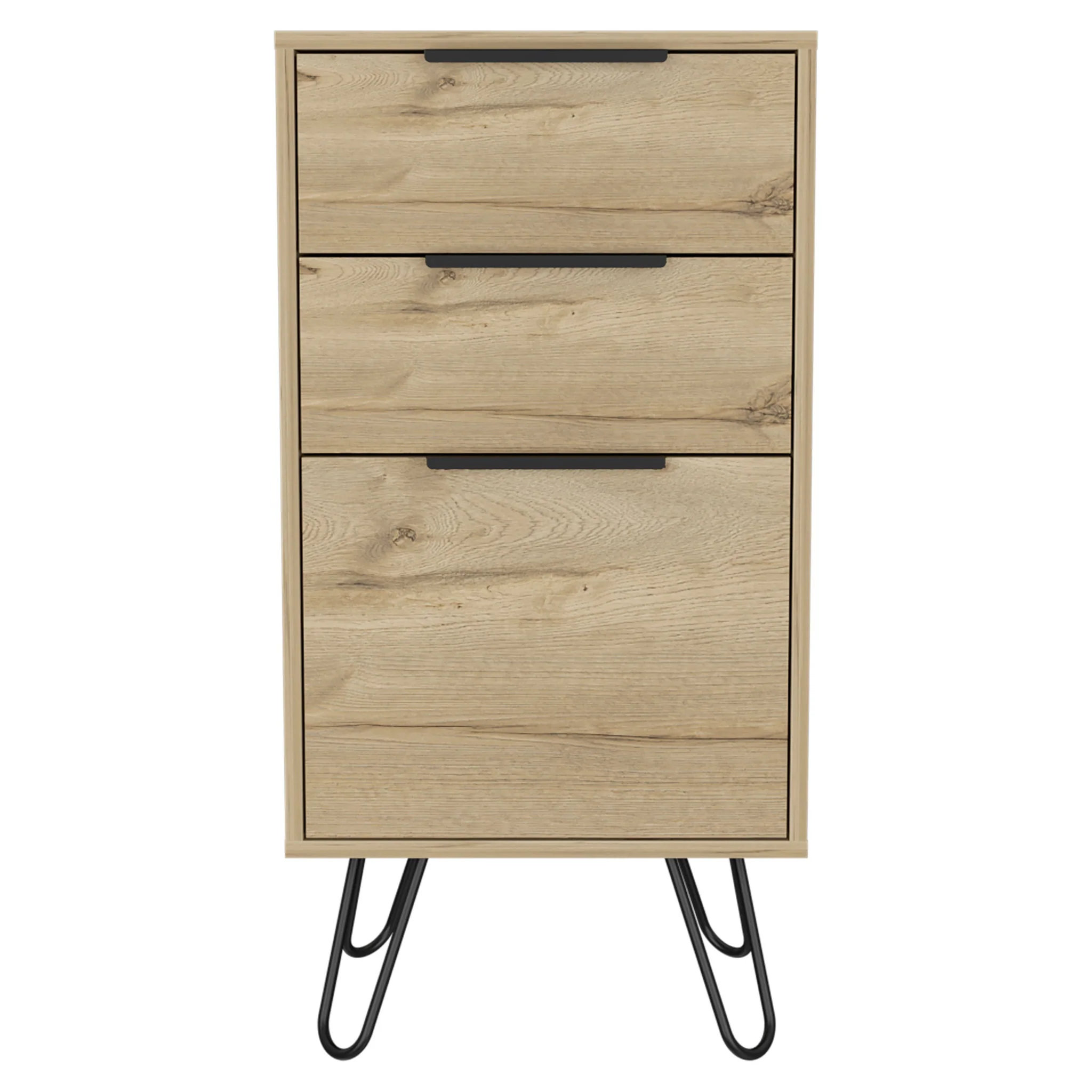 Brown and Black Three Drawer Standard Chest By Homeroots - Image 2