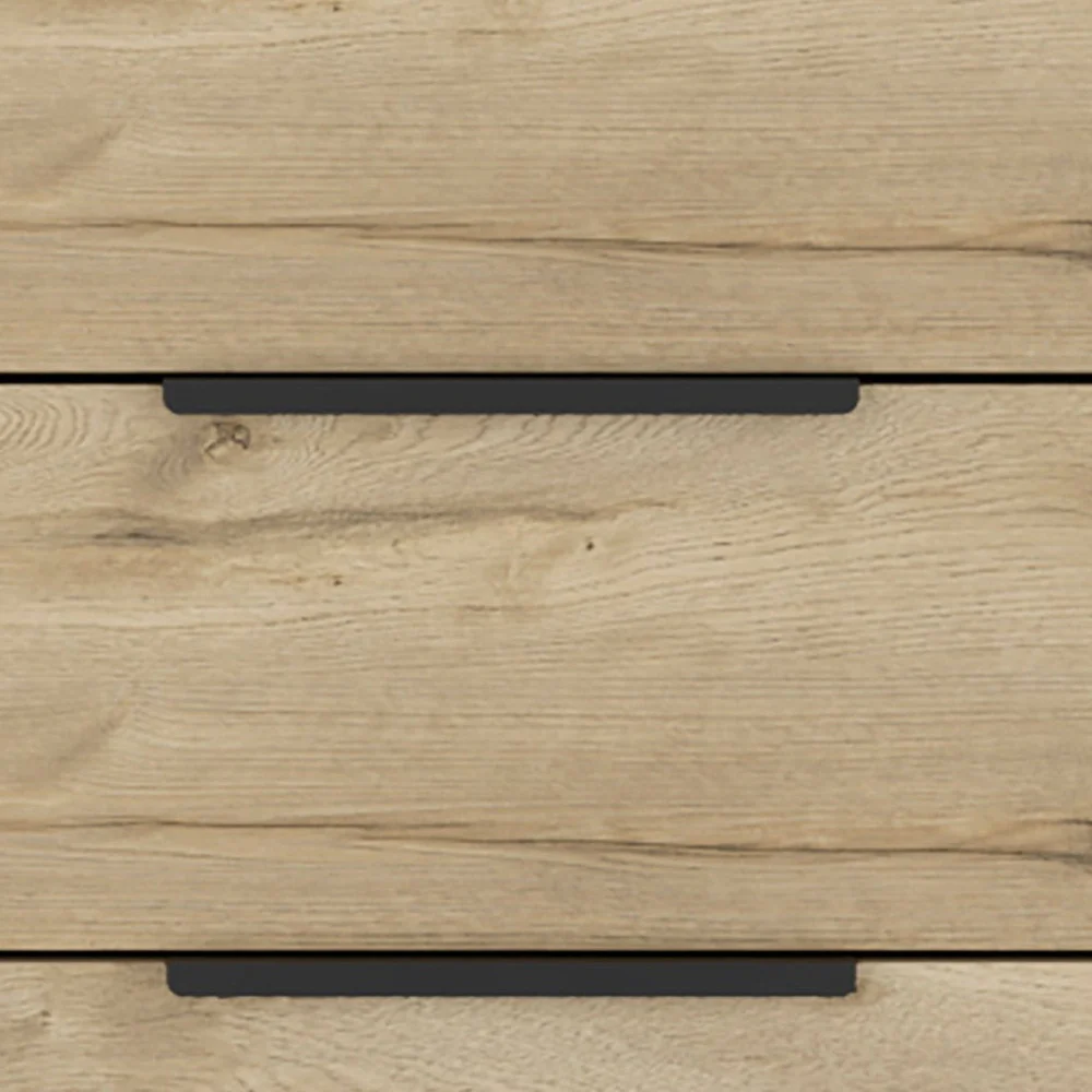 Brown and Black Three Drawer Standard Chest By Homeroots - Image 4