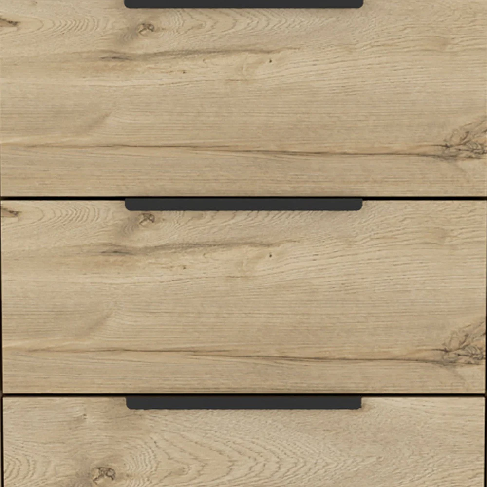 Brown and Black Three Drawer Standard Chest By Homeroots - Image 5
