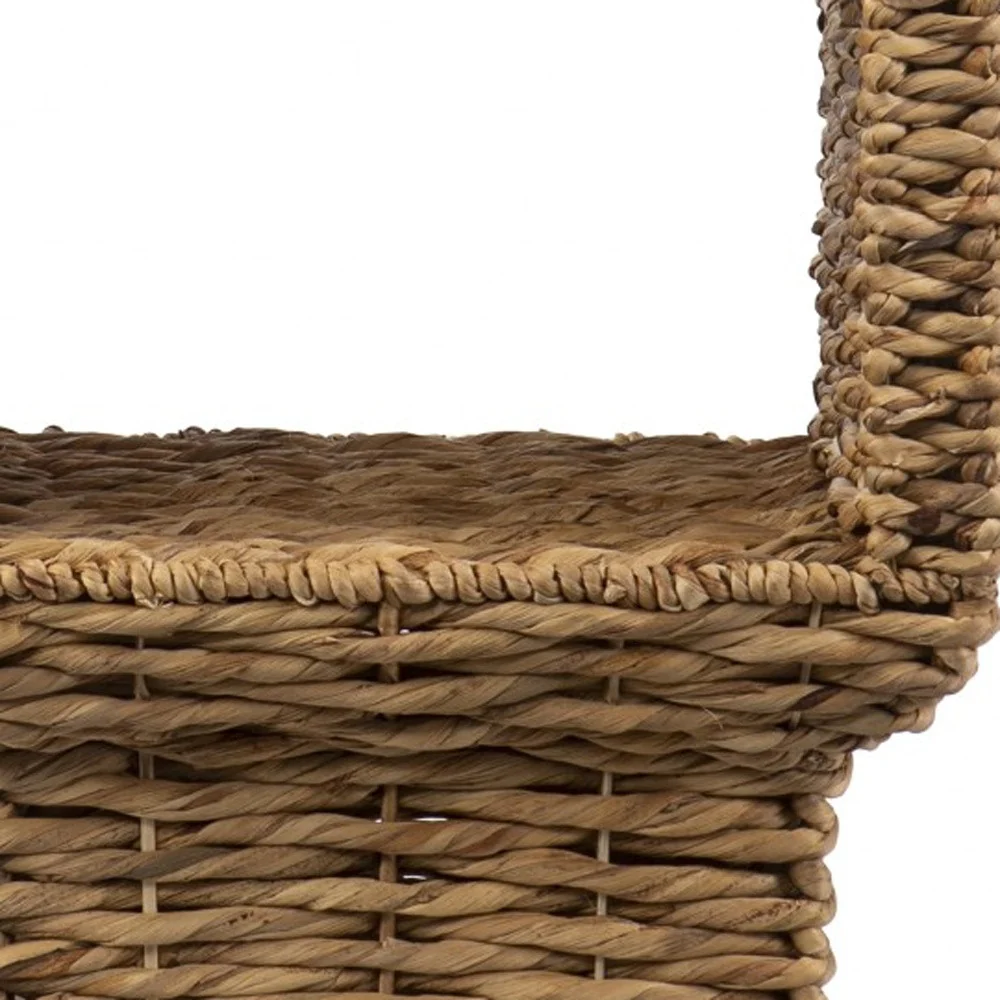Brown And Clear Glass And Rattan Wicker Square End Table By Homeroots - Image 6