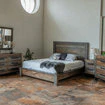Brown and Gray Solid Wood Three Drawer Chest By Homeroots - Image 4
