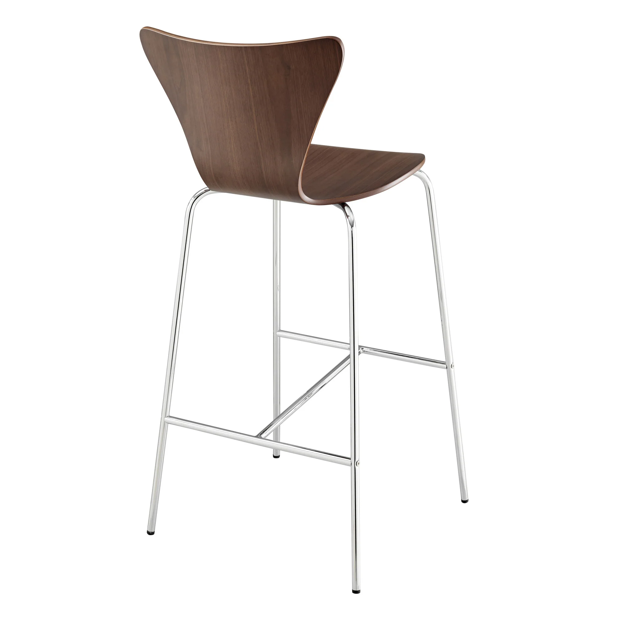 Brown And Silver Metallic Stainless Steel Bar Chair By Homeroots - Image 4