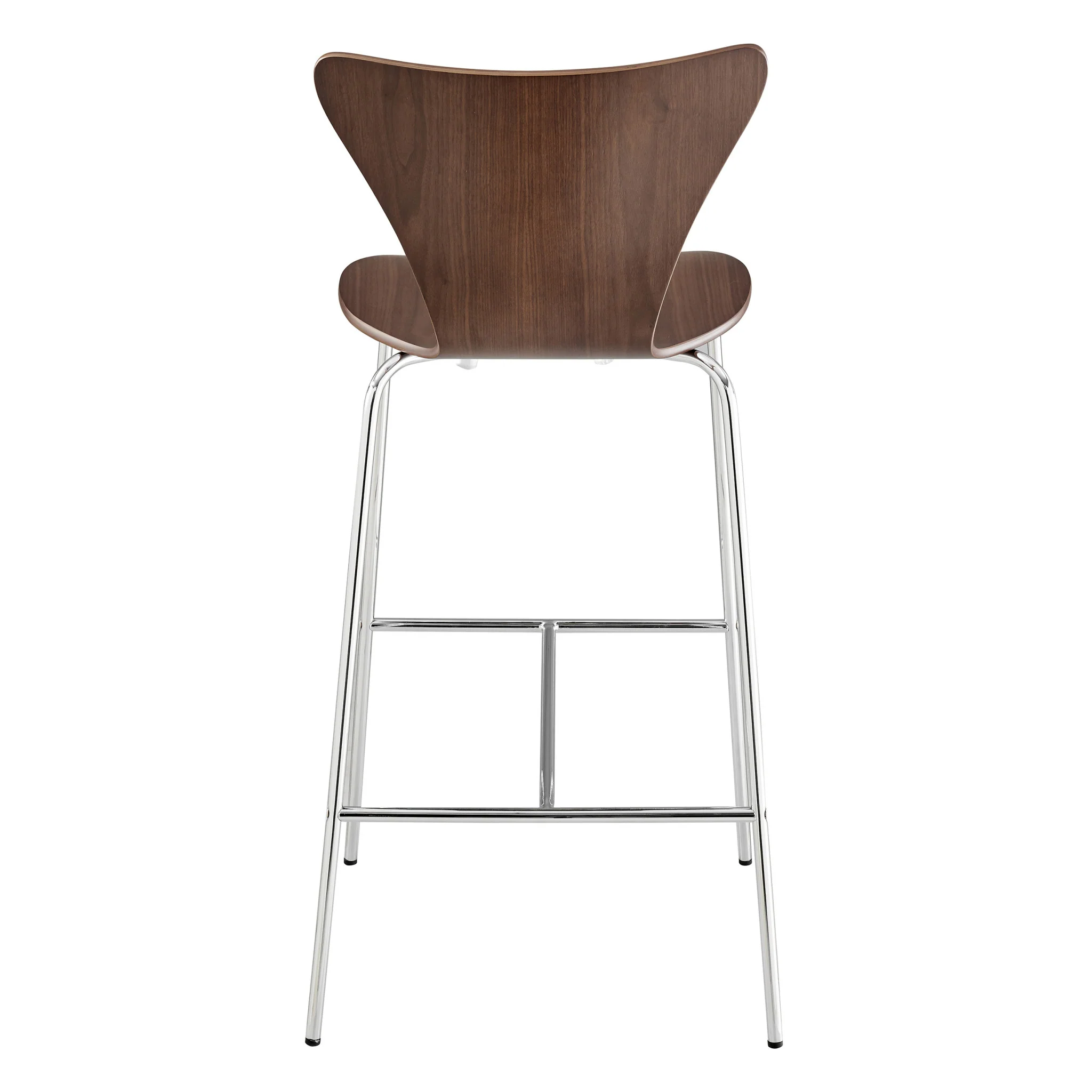 Brown And Silver Metallic Stainless Steel Bar Chair By Homeroots - Image 5