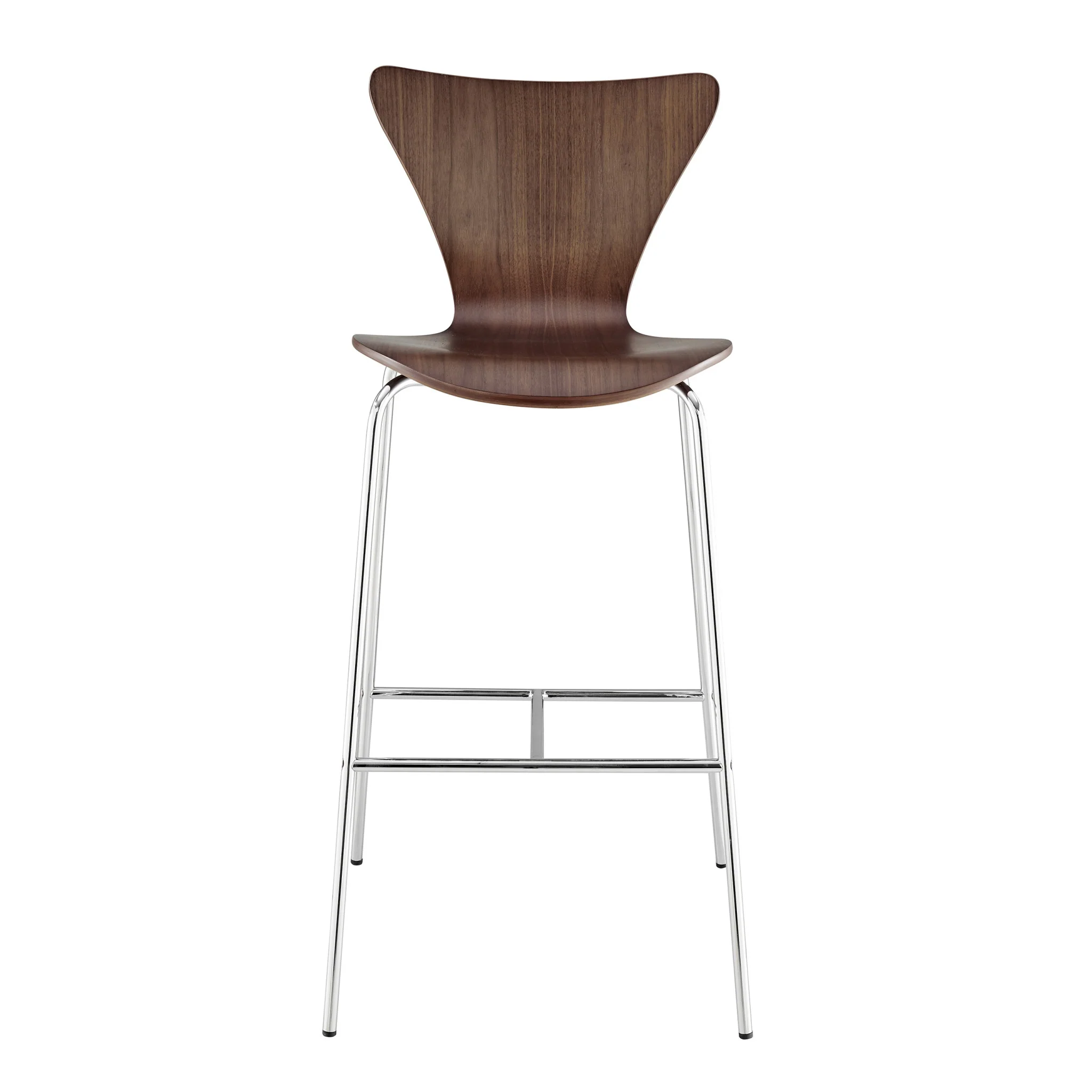 Brown And Silver Metallic Stainless Steel Bar Chair By Homeroots - Image 7