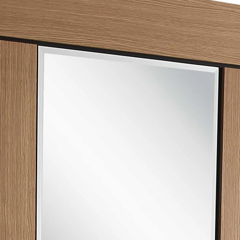 Brown and Silver Wood Frame Console Table With Drawer By Homeroots - Image 3
