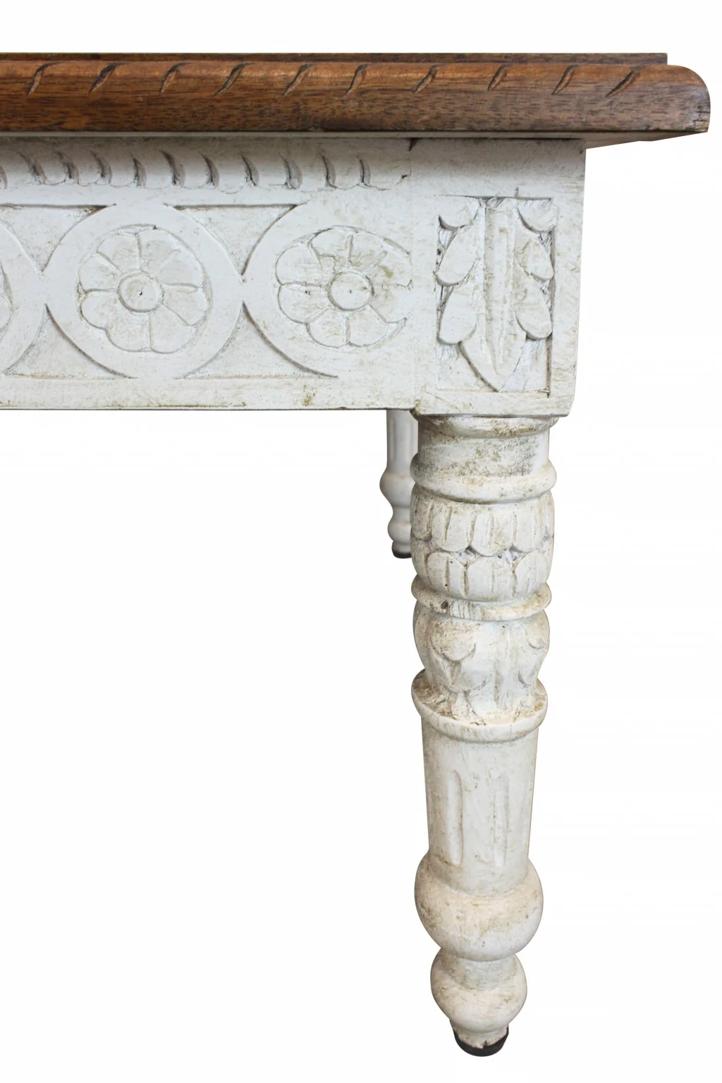 Brown and White Decorative Coffee Table By Homeroots - Image 4