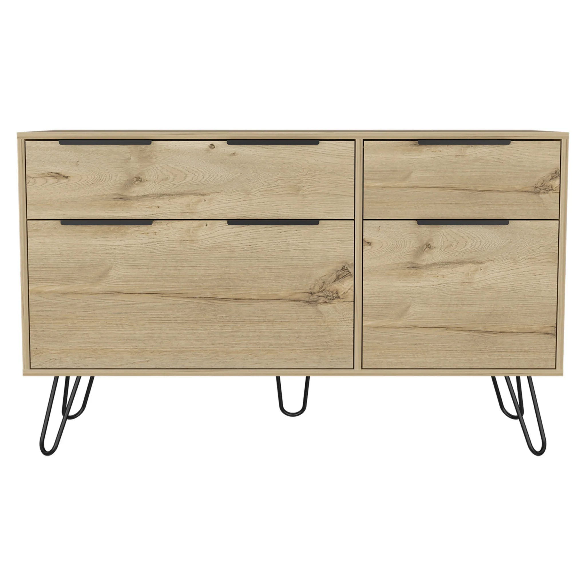Brown and White Four Drawer Standard Chest By Homeroots - Image 8
