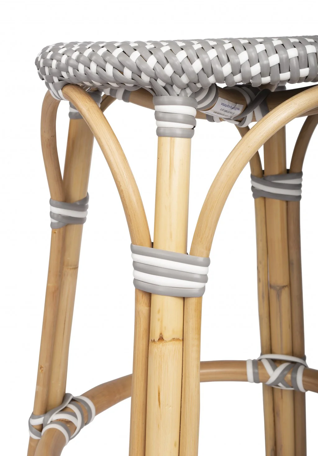 Brown And White Rattan Counter Stool By Homeroots - Image 12