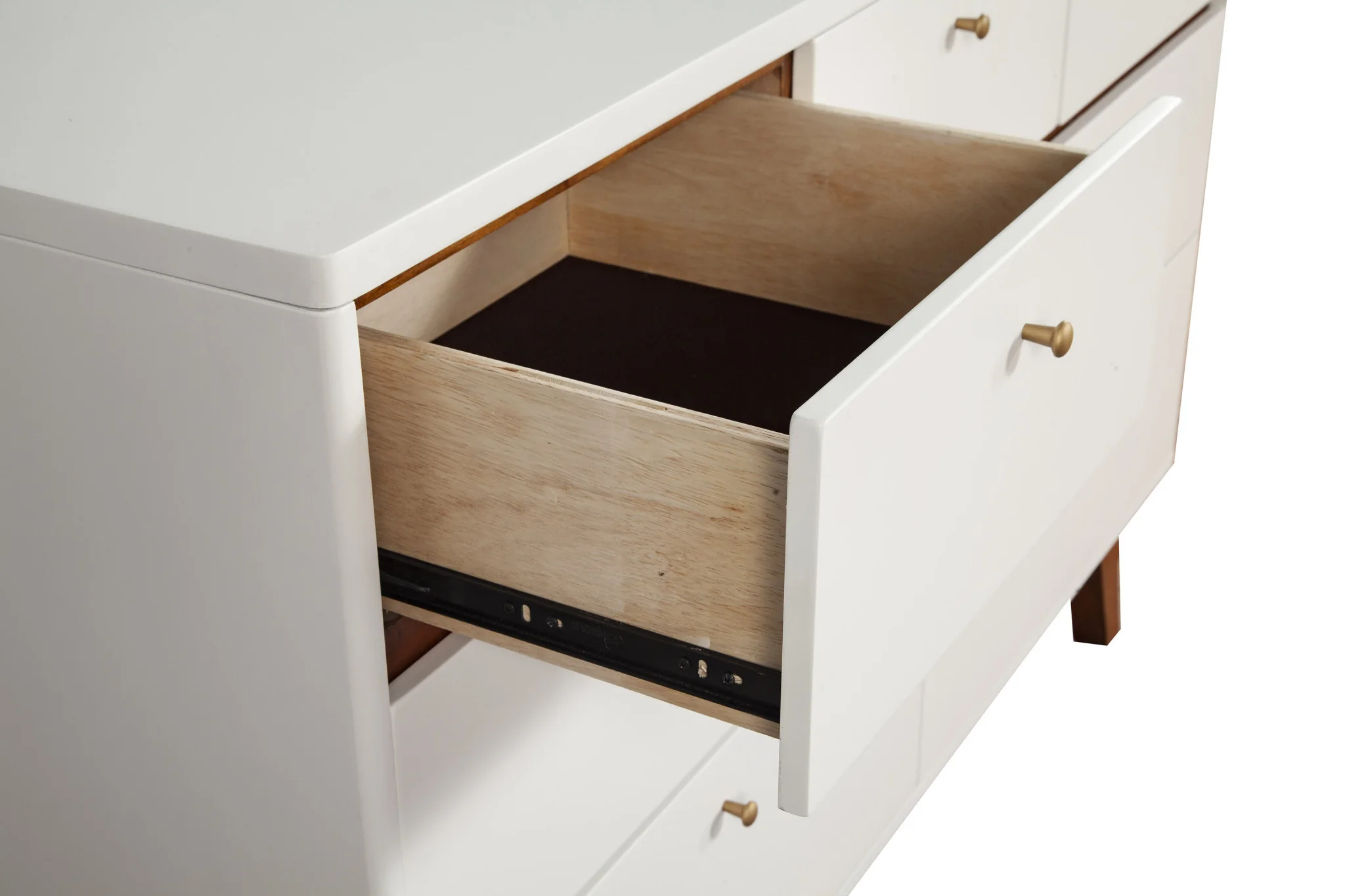 Brown and White Solid Wood Seven Drawer Double Dresser By Homeroots - Image 3