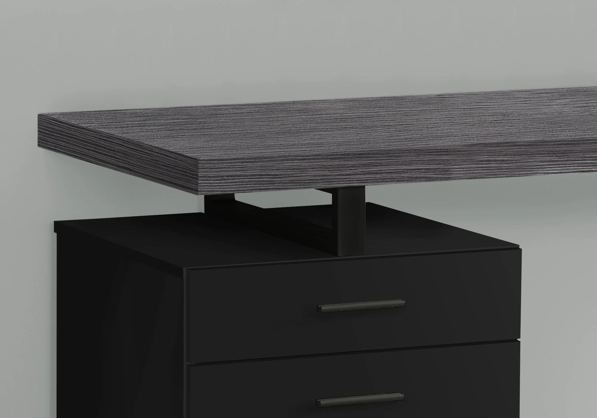 Brown Black Particle Board Hollow Core Metal Computer Desk By Homeroots - 333509 - Image 15