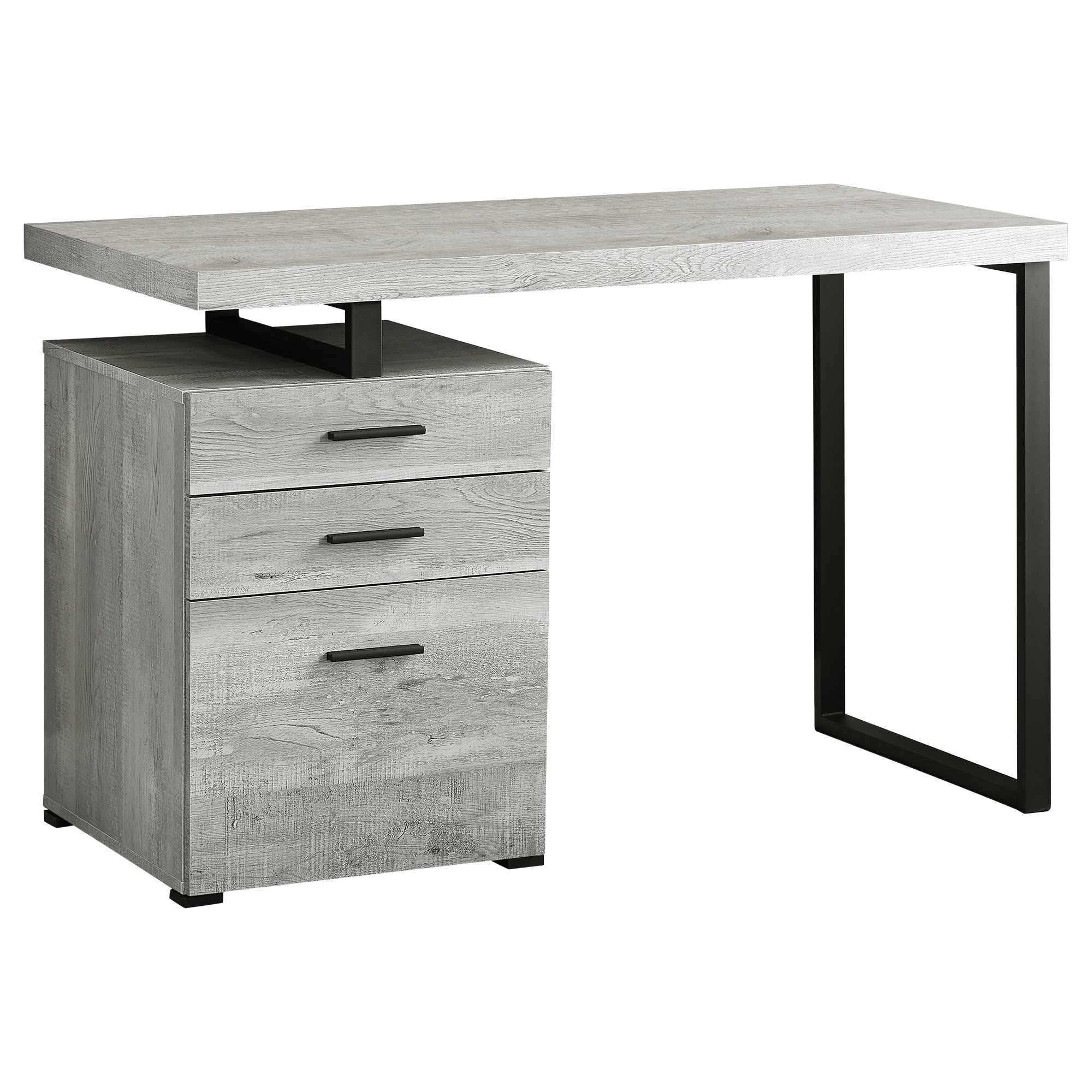 Brown Black Particle Board Hollow Core Metal Computer Desk By Homeroots - 333509 - Image 5