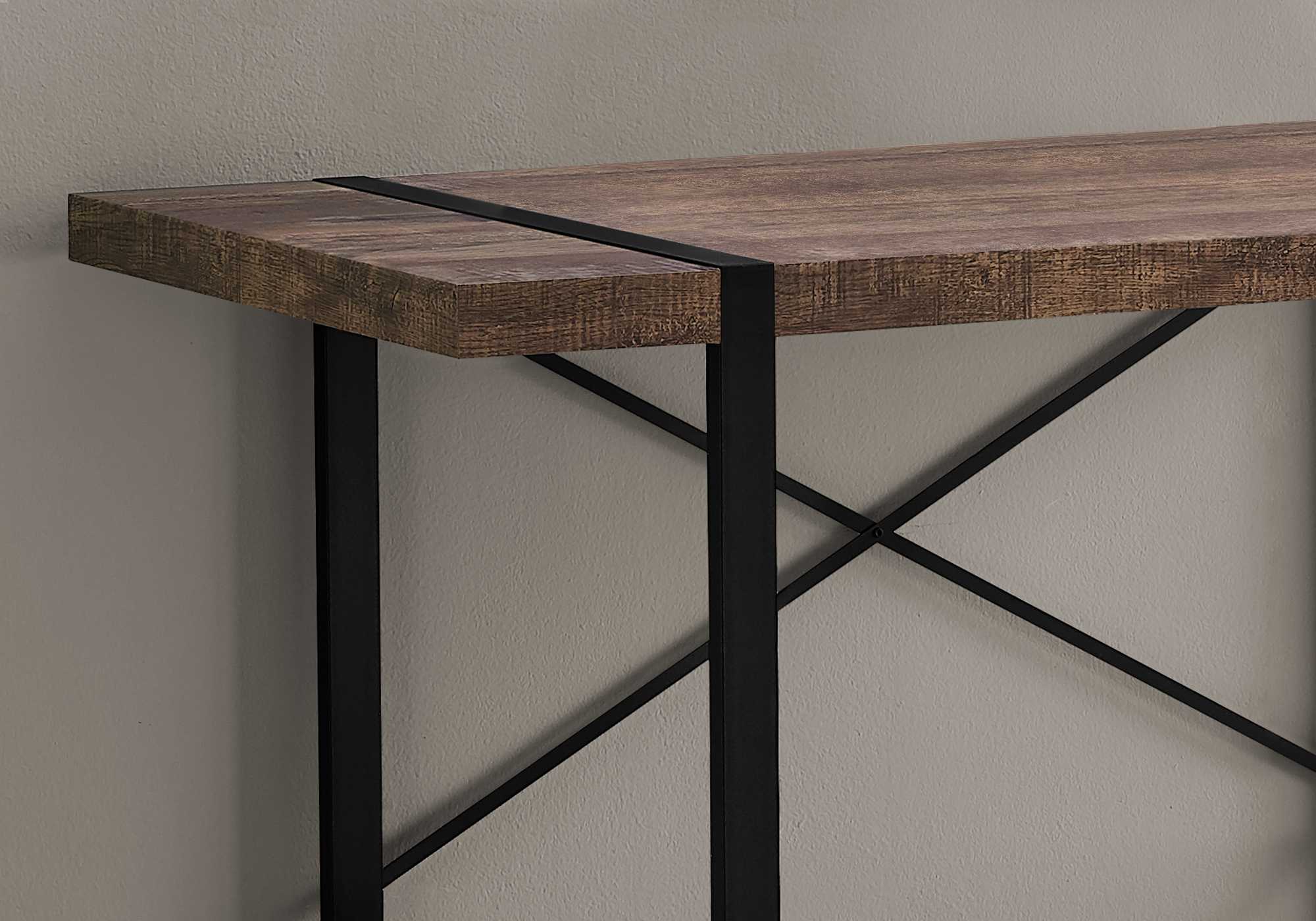 Brown Black Reclaimed Wood Metal Computer Desk By Homeroots - Image 2