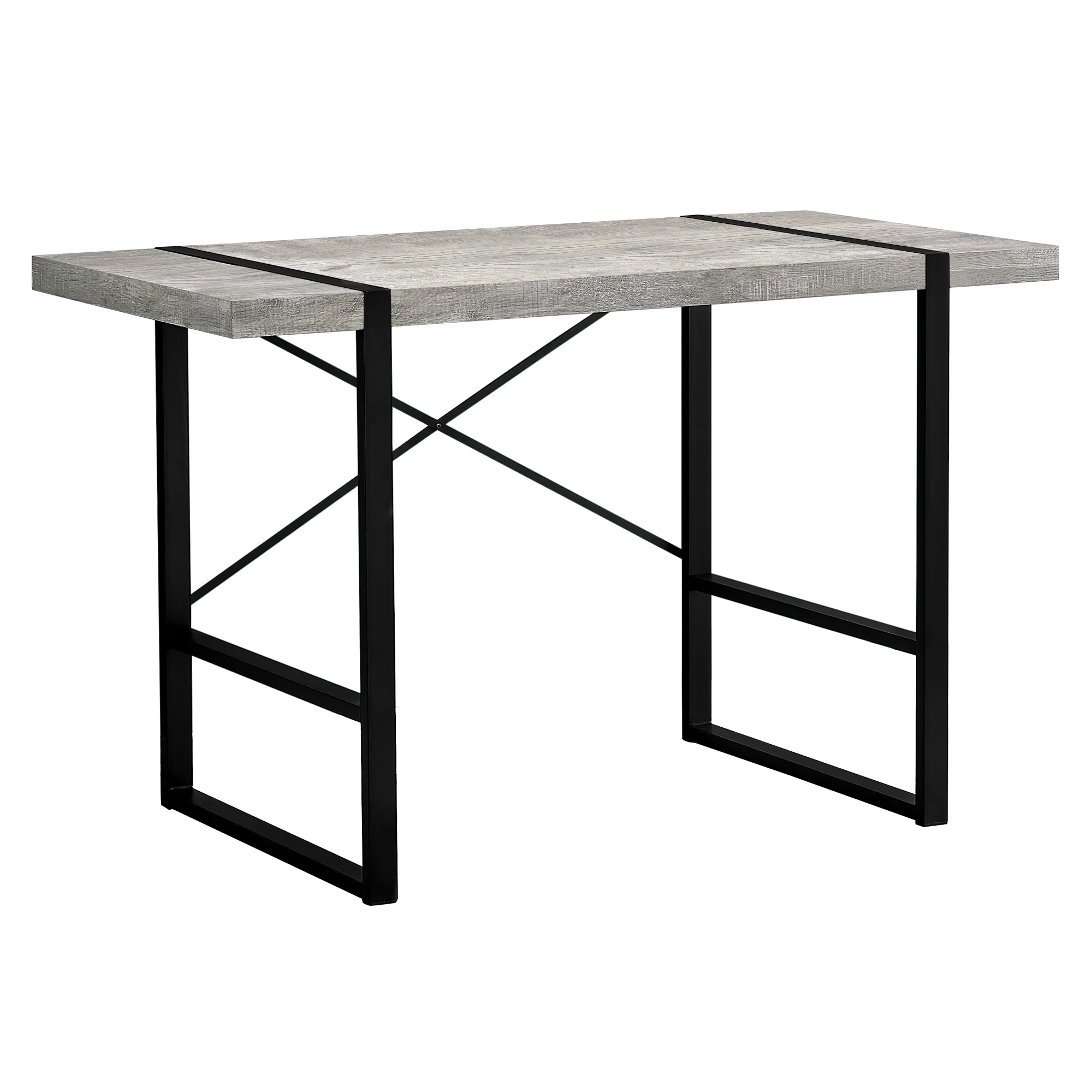 Brown Black Reclaimed Wood Metal Computer Desk By Homeroots - Image 5