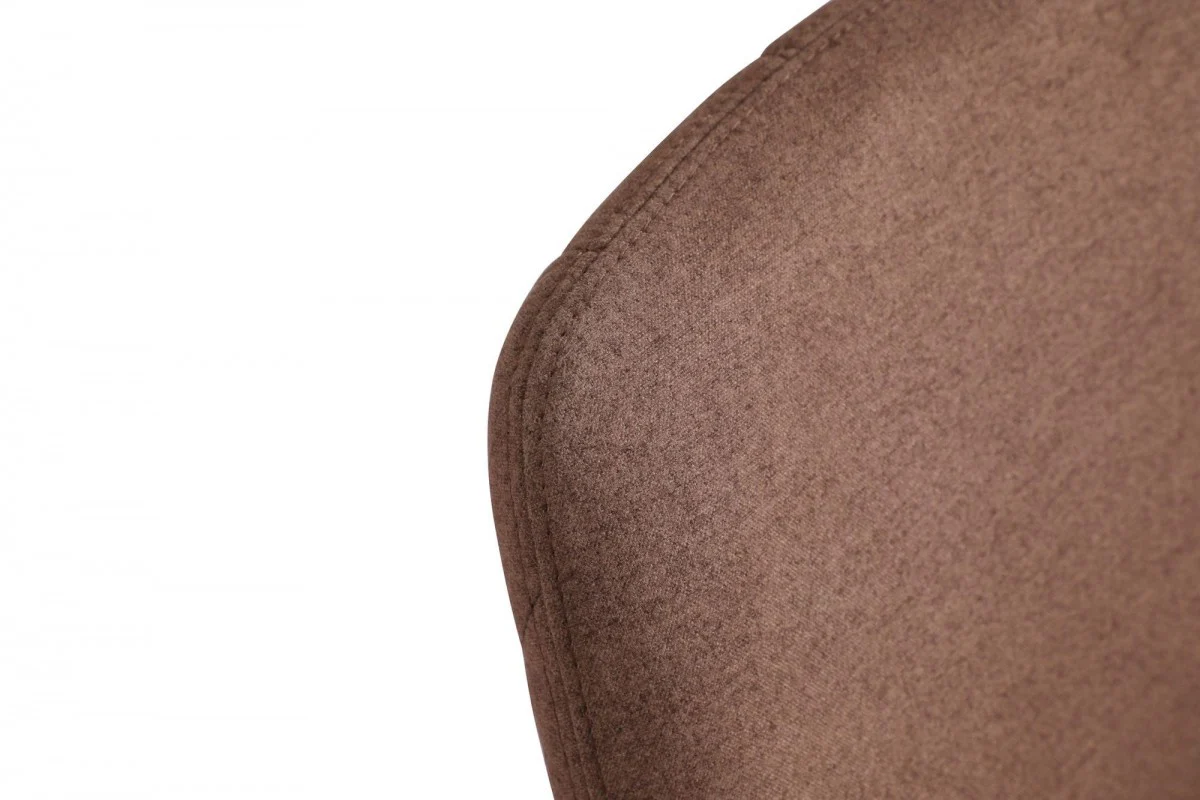 Brown Brass Dining Chair By Homeroots - Image 4