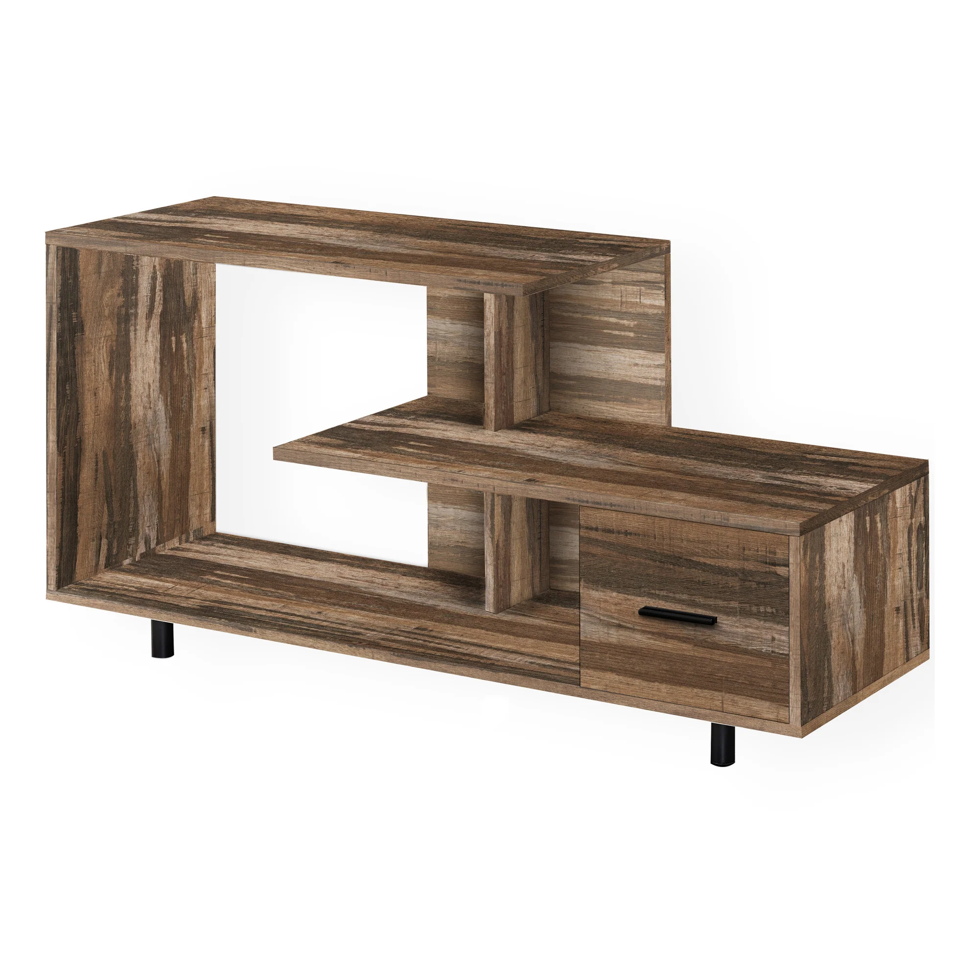 Brown Cabinet Enclosed Storage TV Stand By Homeroots - Image 2