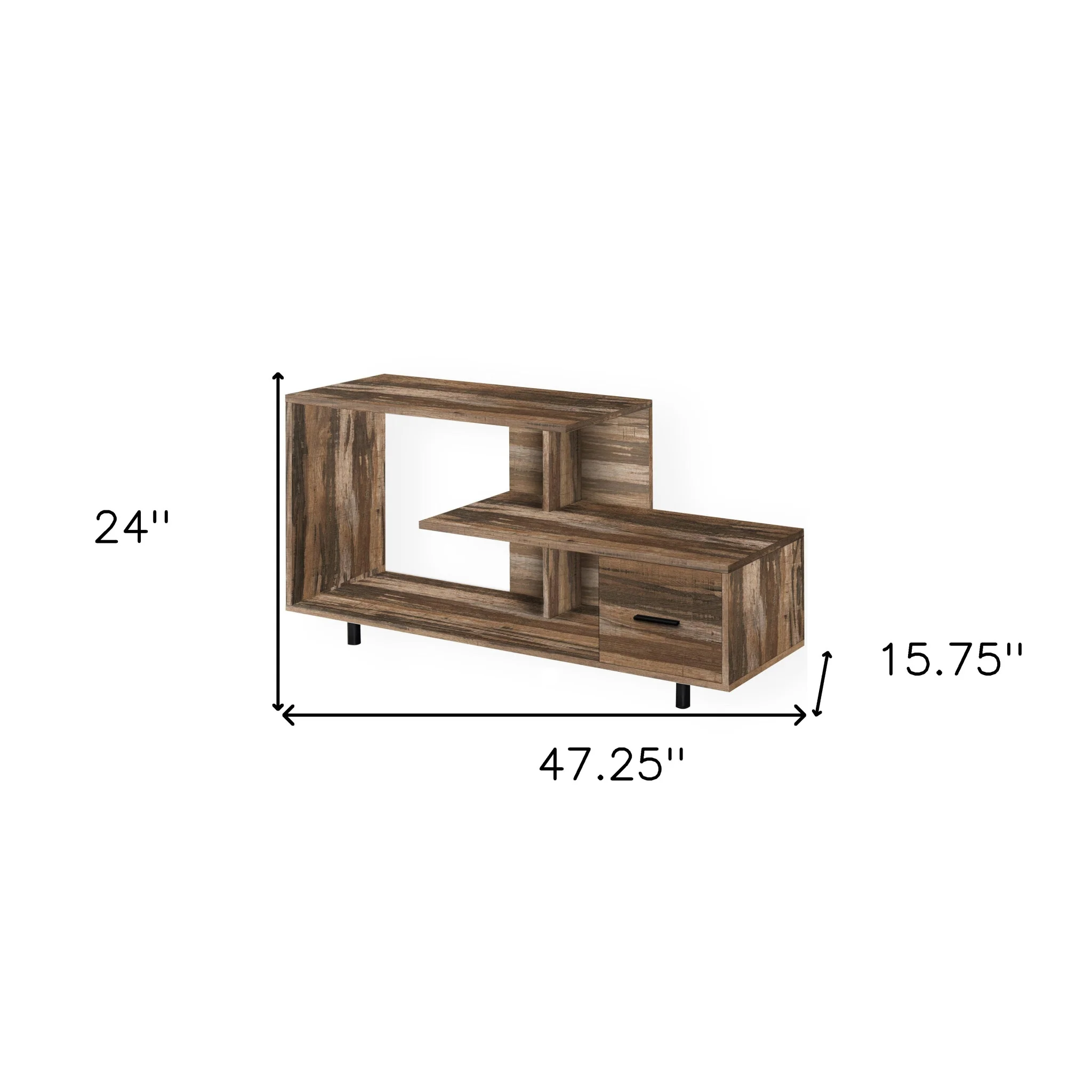 Brown Cabinet Enclosed Storage TV Stand By Homeroots - Image 5
