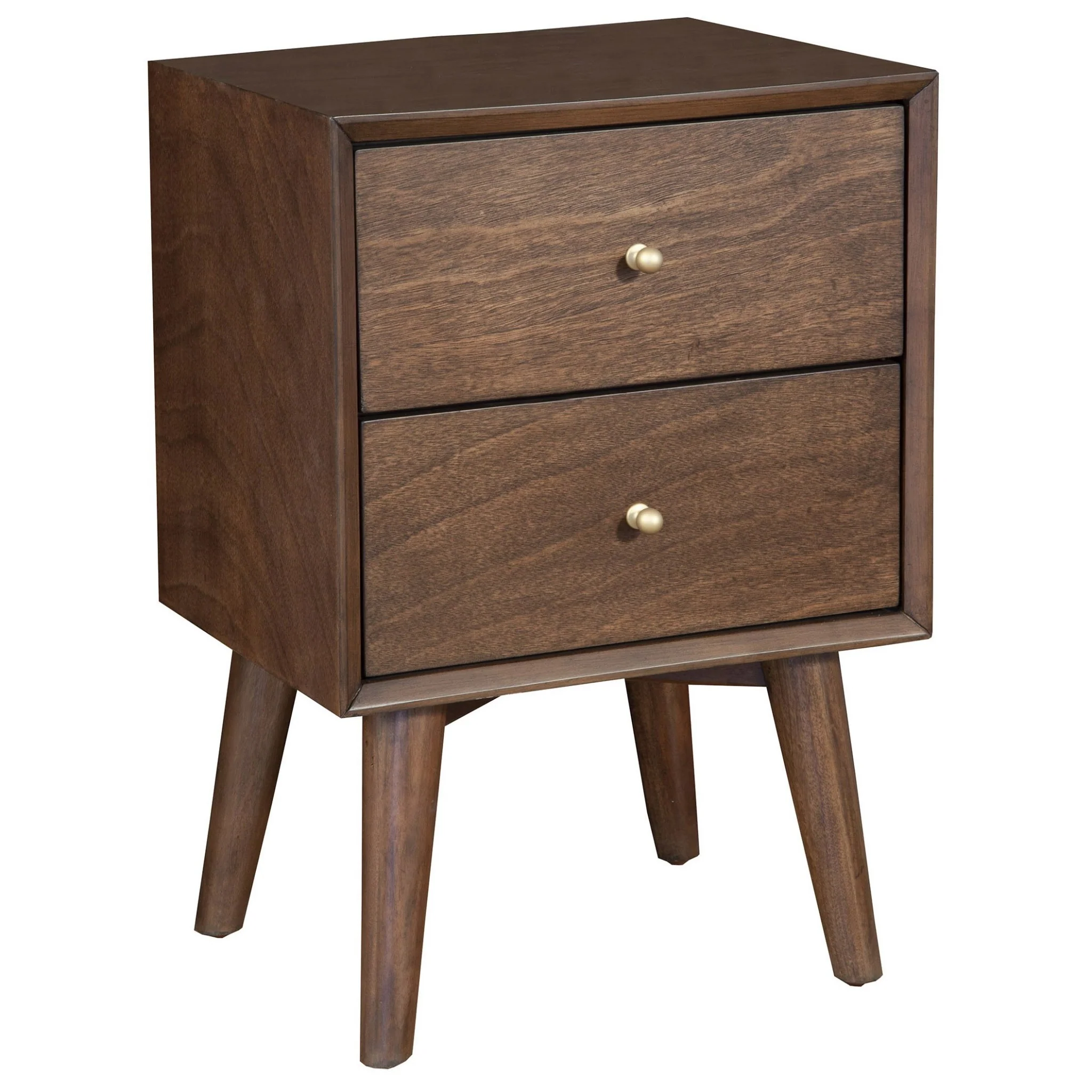 Brown Century Modern Wood 2 Drawer Nightstand By Homeroots - Image 11