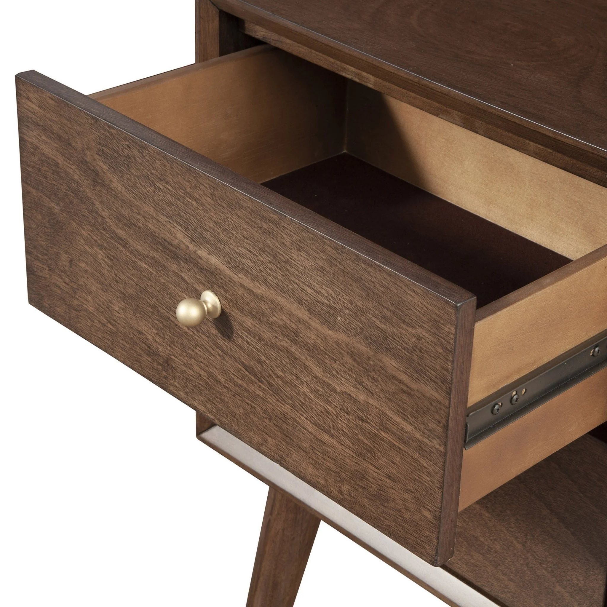 Brown Century Modern Wood 2 Drawer Nightstand By Homeroots - Image 14